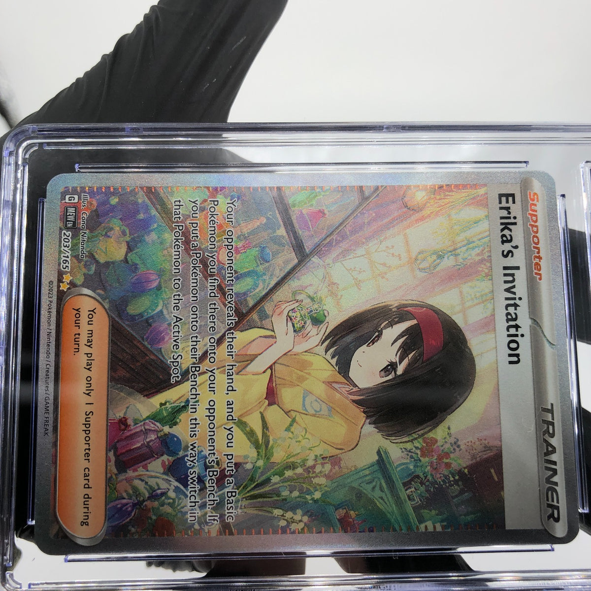 CGC 9 Pokemon Card Erika Invitation 203/165 151 Special Rare English Karte [9]
