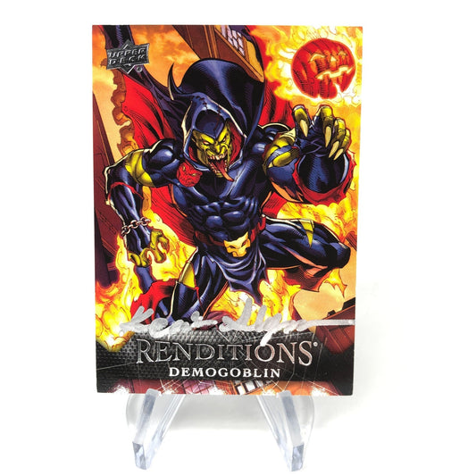 Marvel Card Demogoblin 15 Singed Kevin Sharpe /65 Upper Deck Renditions [NM]