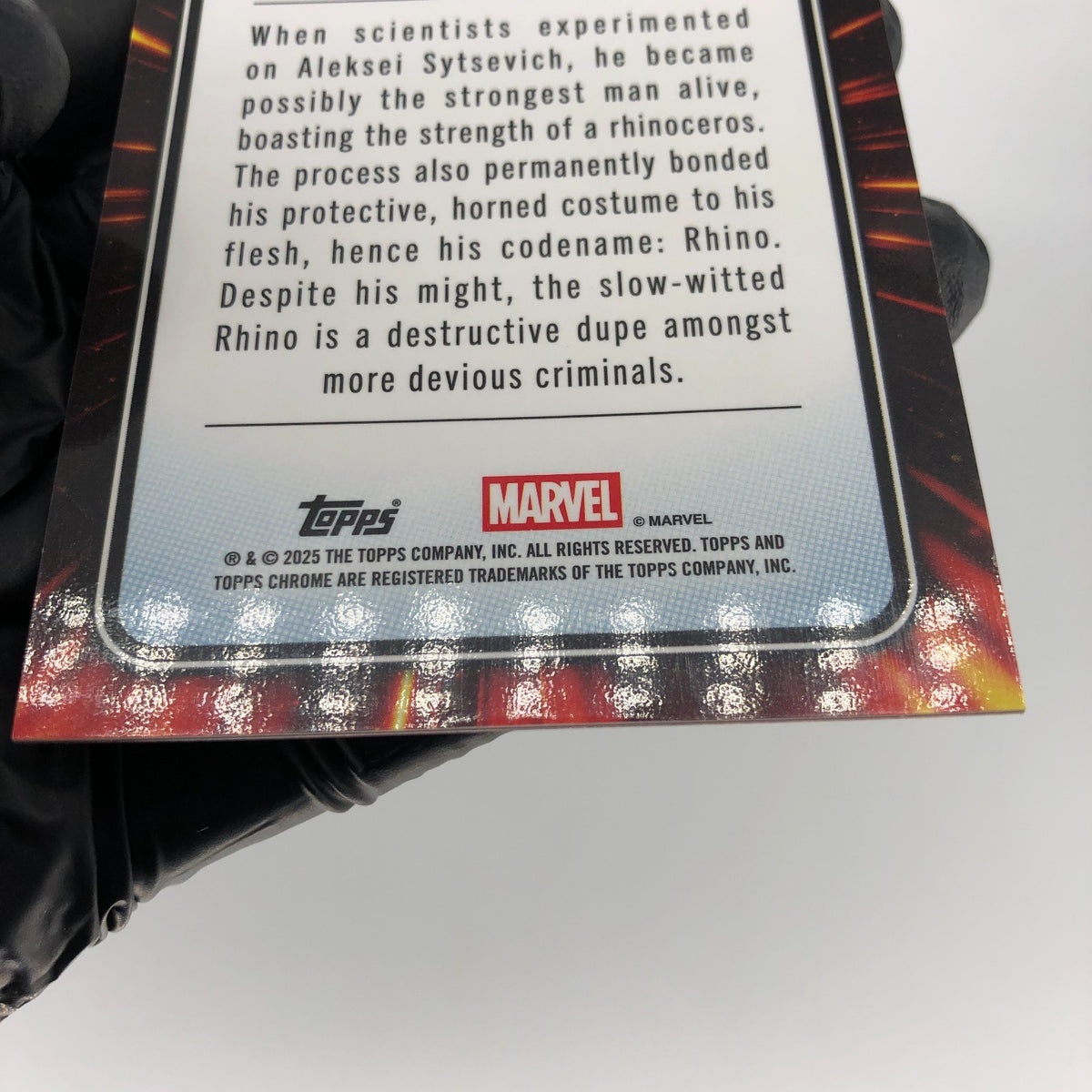 Marvel Card Rhino 39 Rose Gold /40 Mini Diamond Topps Chrome 2025 [NM]