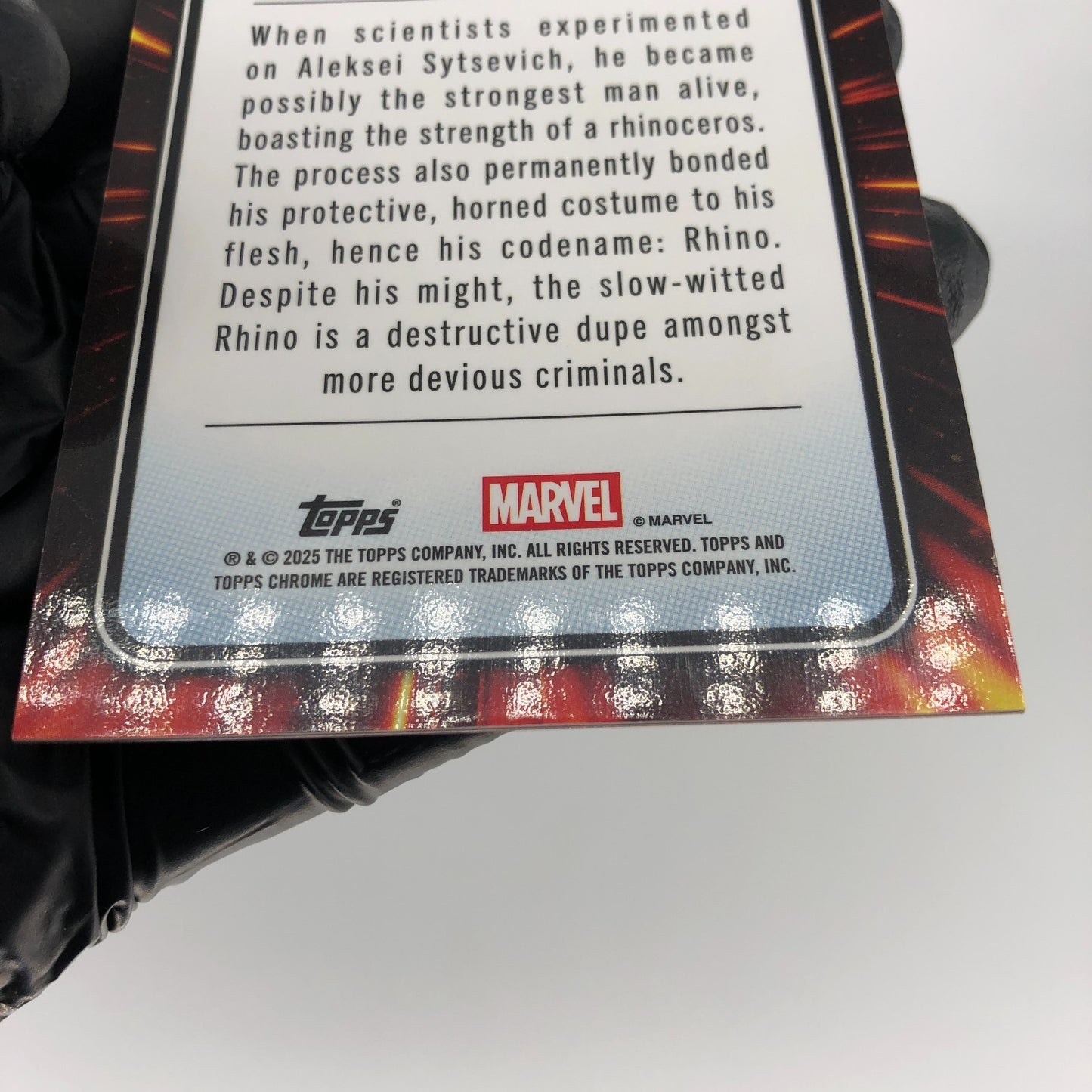 Marvel Card Rhino 39 Rose Gold /40 Mini Diamond Topps Chrome 2025 [NM]
