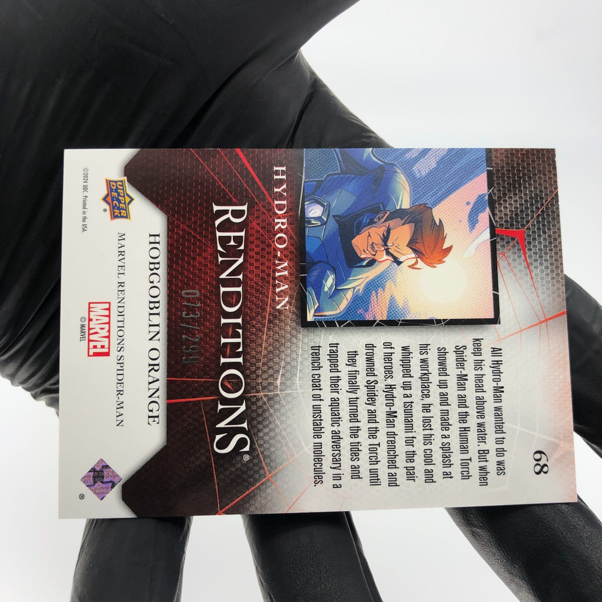 Marvel Card Hydro-Man 68 Orange  /299 Fleer Upper Deck Renditions [NM]
