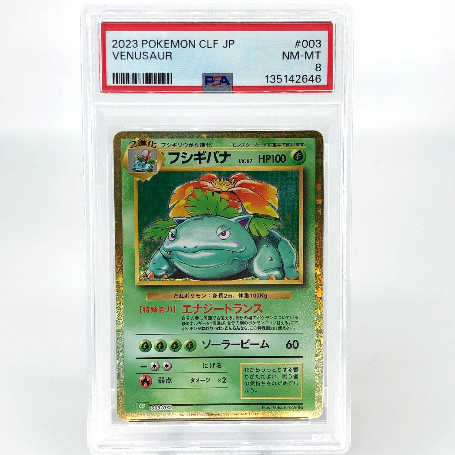 PSA 8 Pokemon Card Venusaur 003/032 CLF Japanese Karte [8]