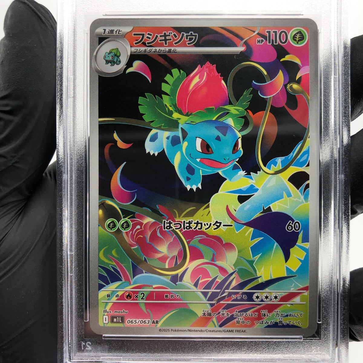 PSA 9 Pokemon Card Ivysaur 065/063 AR M1L Japanese Karte [9] 2