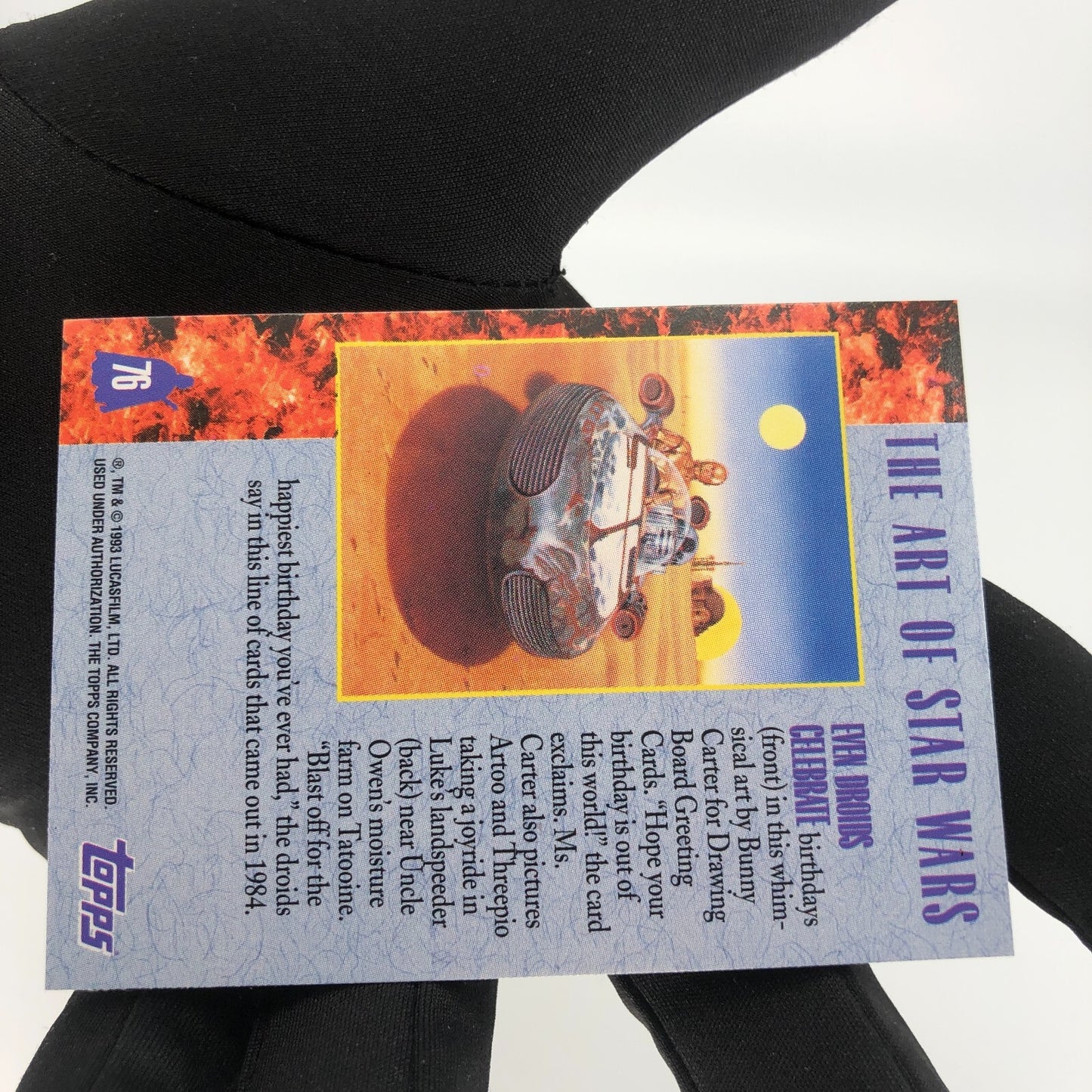 Star Wars Galaxy Card The Art Of 76 Topps R2-D2 C3PO 1993 [Rank A]