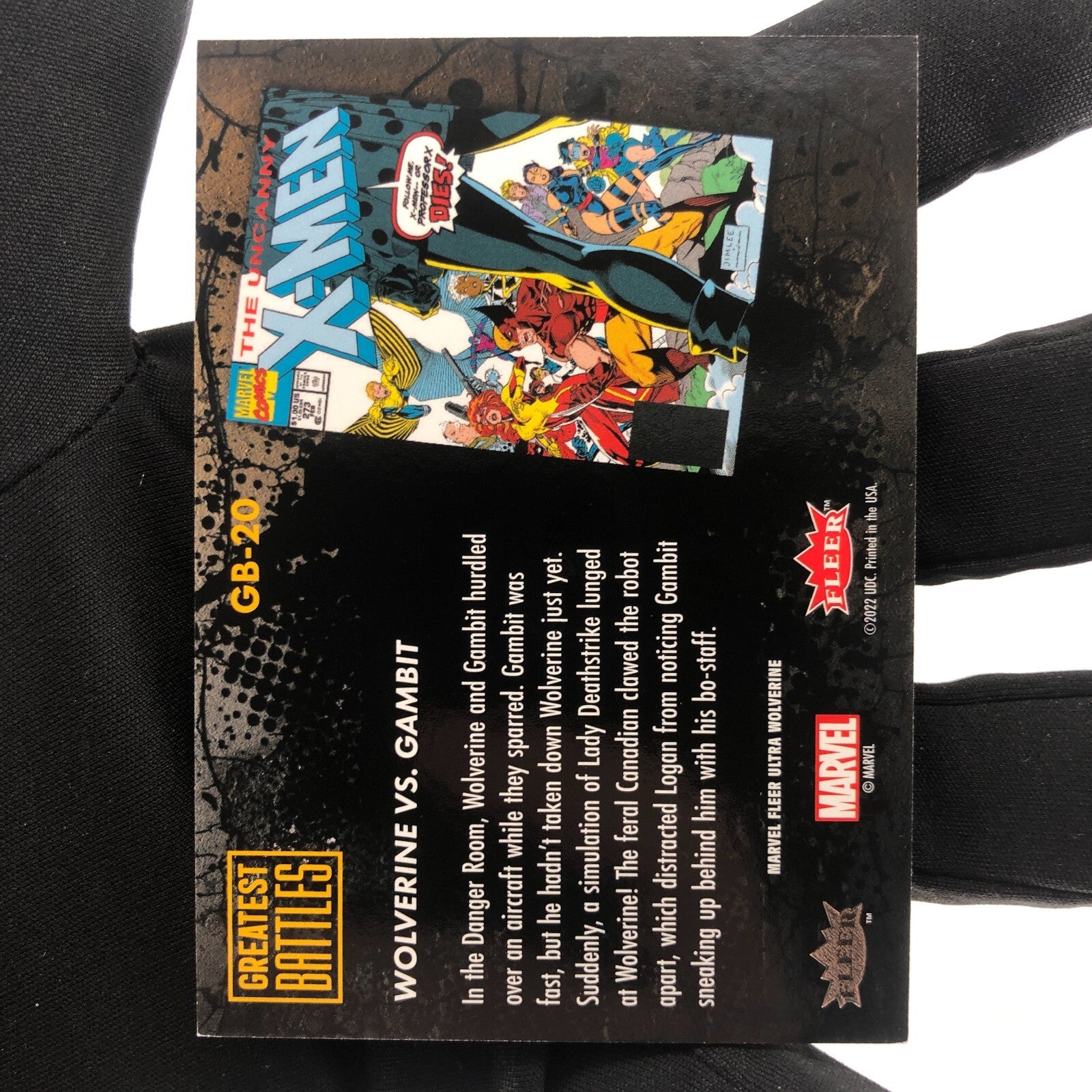 Marvel Card Gambit Vs Greatest Battles GB-20 Fleer Upper Wolverine Ultra[Rank A]