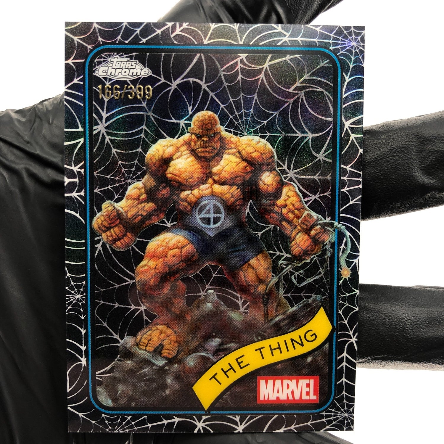 Marvel Card The Thing 109 Black Web /399 Topps Chrome 2025 [NM]