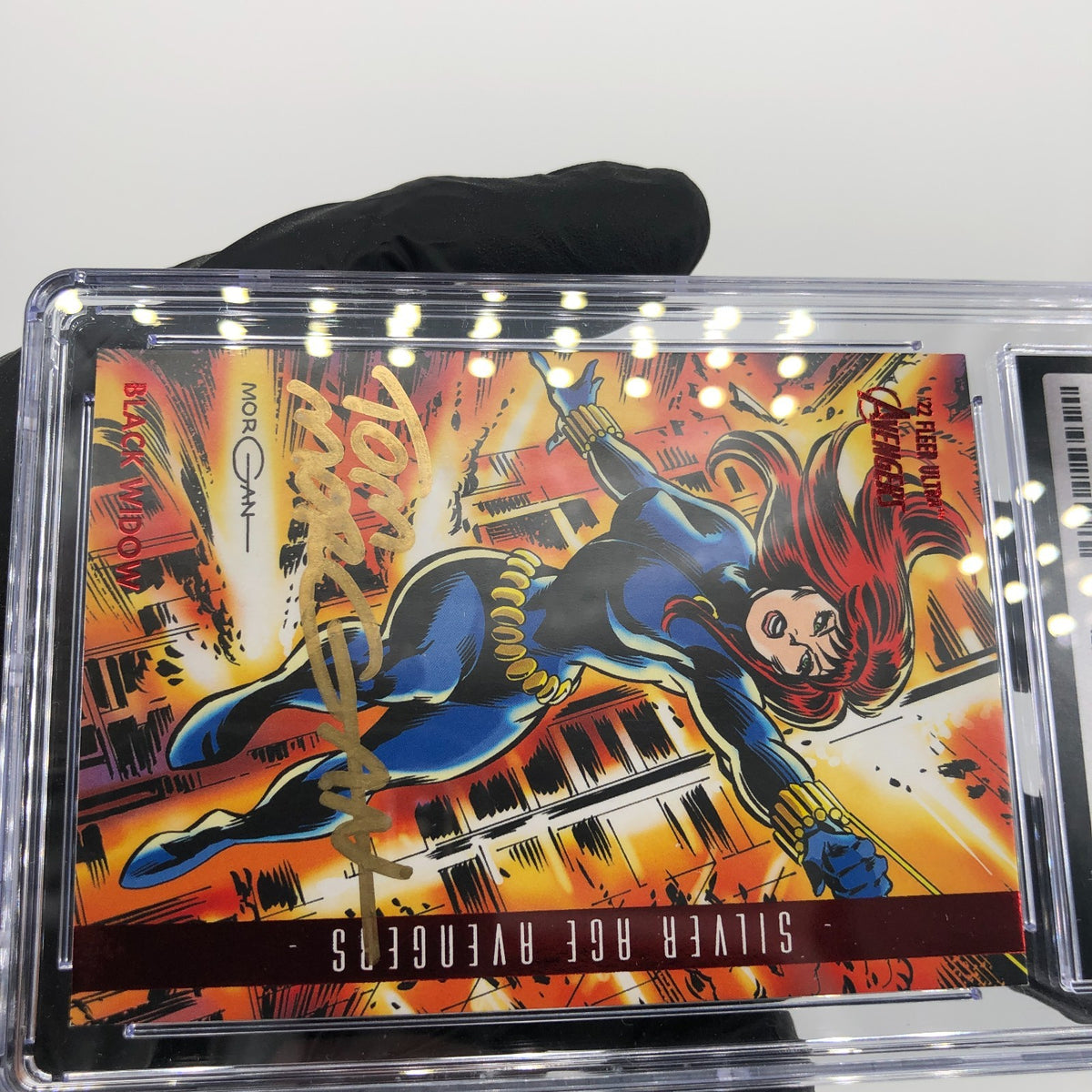 CGC 9.5 Marvel Card Black Widow 102 Signature Tom Morgan /63 Avengers 2022 [9.5]