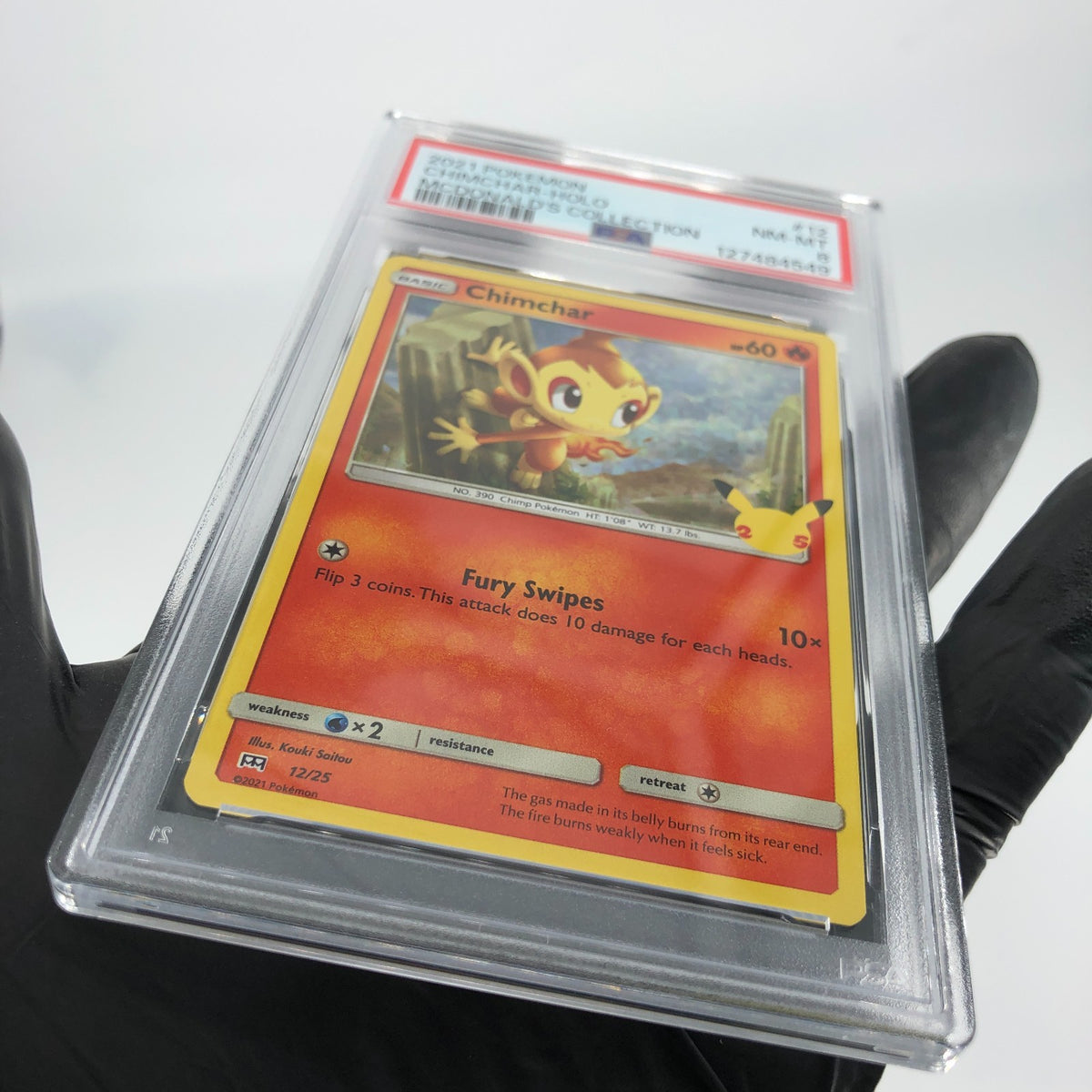 PSA 8 Pokemon Card Chimchar 12/25 Holo McDOnalds Promo English Karte [8]