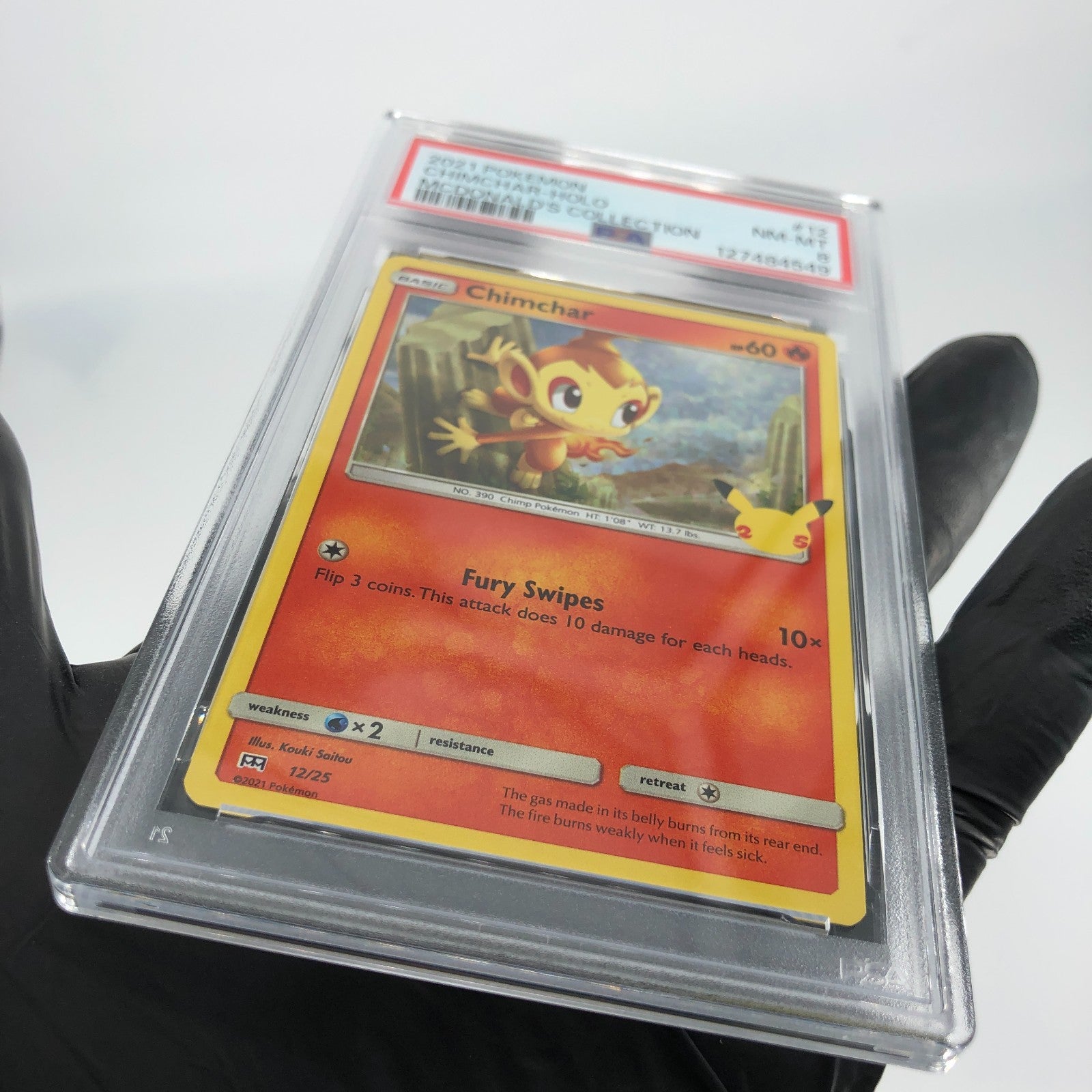 PSA 8 Pokemon Card Chimchar 12/25 Holo McDOnalds Promo English Karte [8]