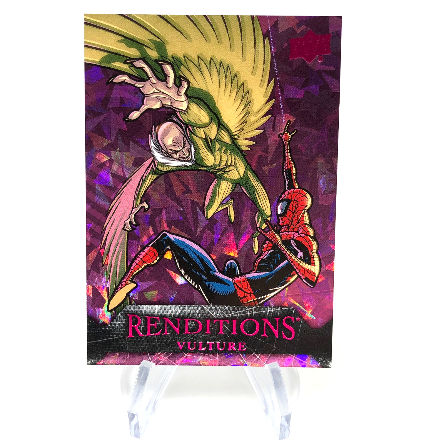 Marvel Card Vulture Spider-Man 14 Pink /199 Fleer Upper Deck Renditions [NM]