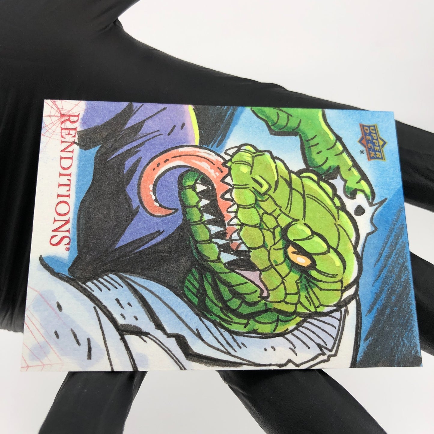 Marvel Card Lizard 1/1 Sketch by Tim Shinn Fleer Upper Deck Renditions [NM]