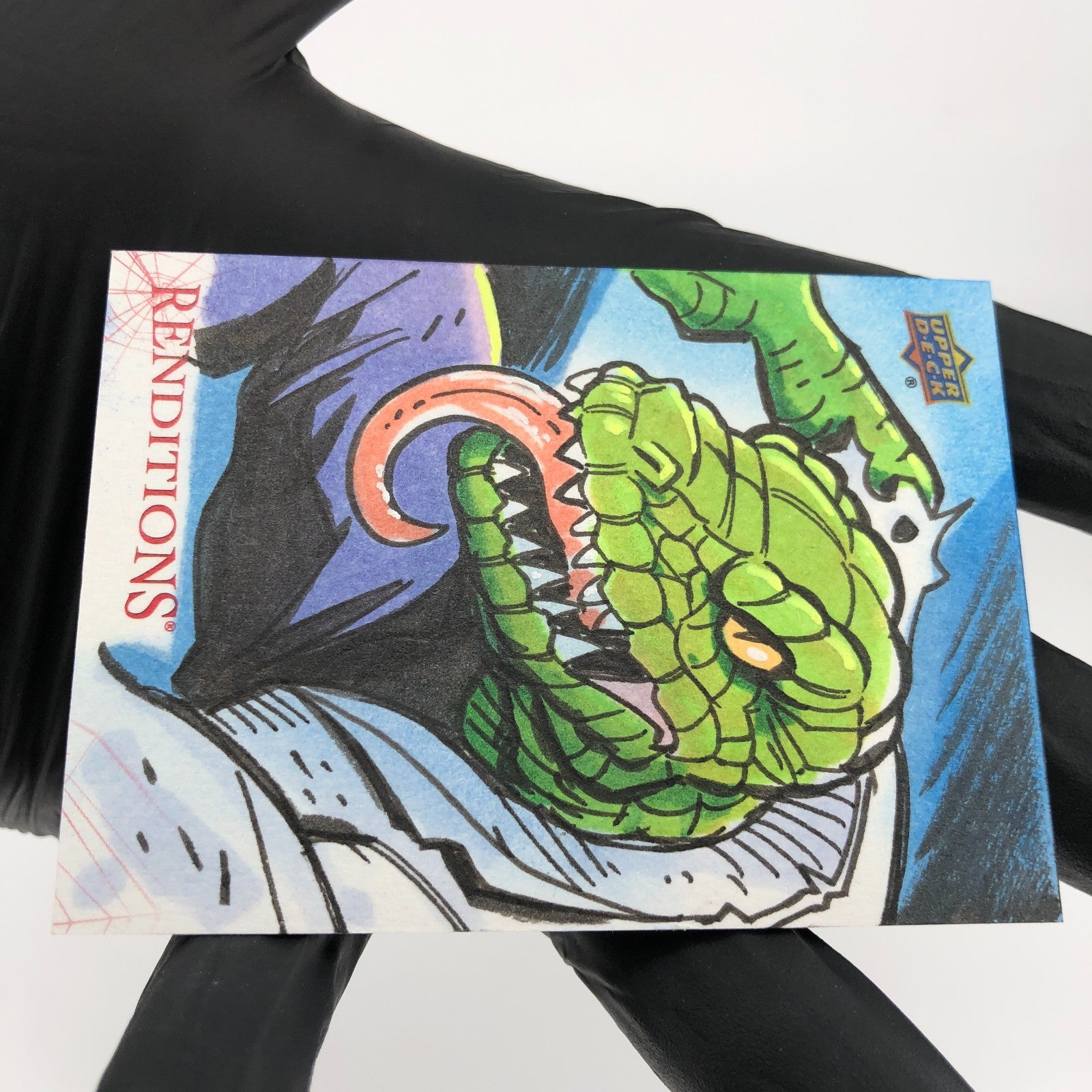 Marvel Card Lizard 1/1 Sketch by Tim Shinn Fleer Upper Deck Renditions [NM]
