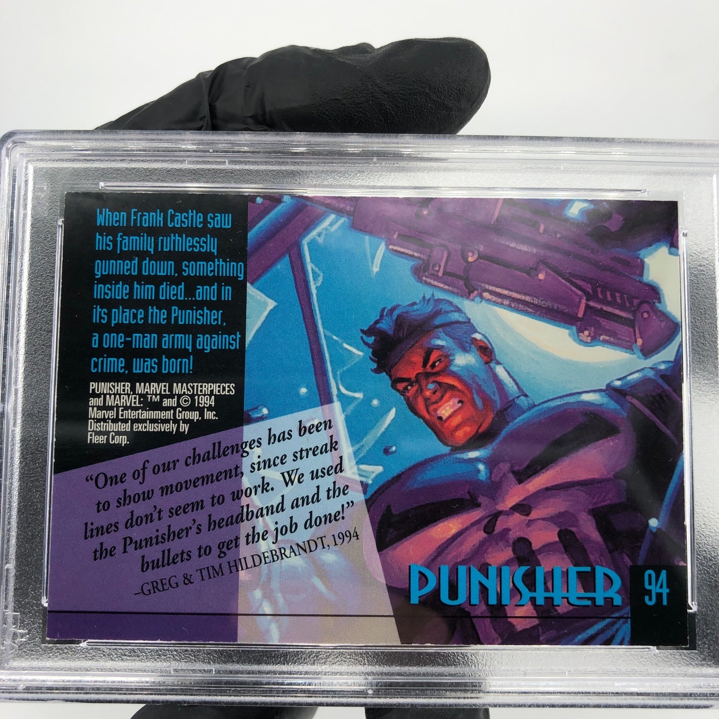 PSA 7 Marvel Card Punisher 94 Gold Signature Upper Deck Masterpieces 1994 [7]