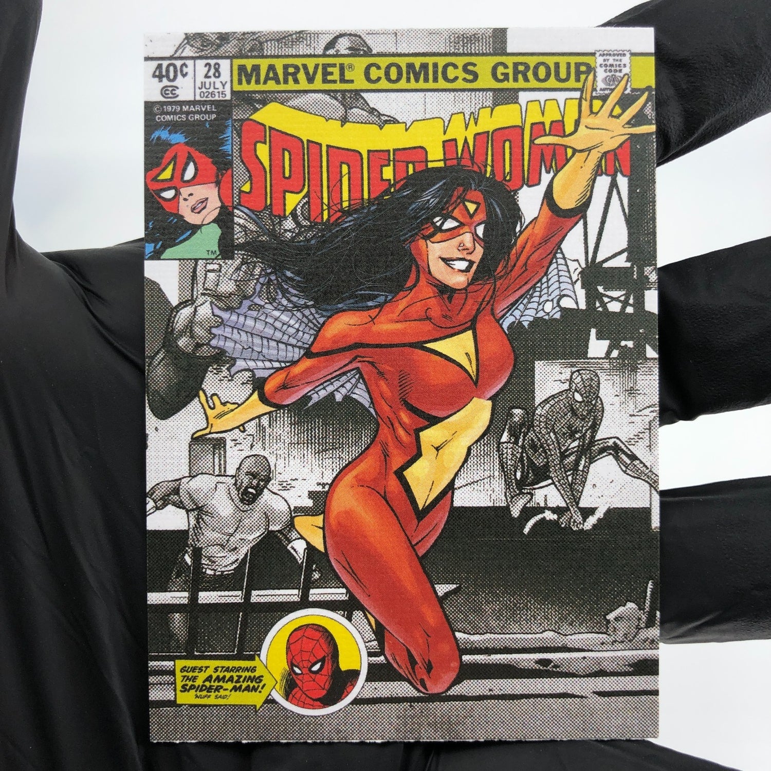 Marvel Card Spider-Woman 73 Comic Covers Fleer Upper Deck Renditions [NM]