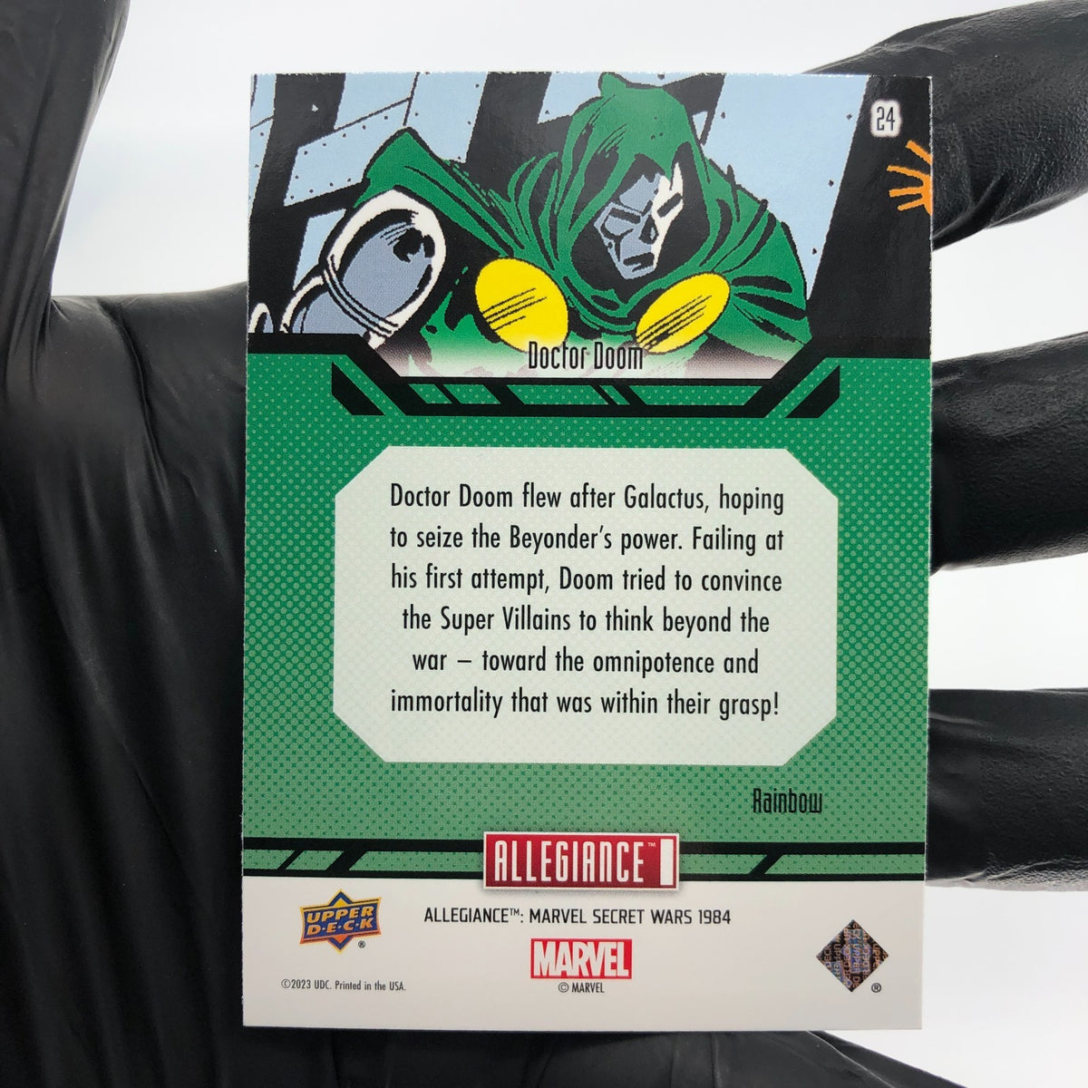 Marvel Card Doctor Doom 24 Rainbow Secret Wars Allegiance Upper Deck [NM]