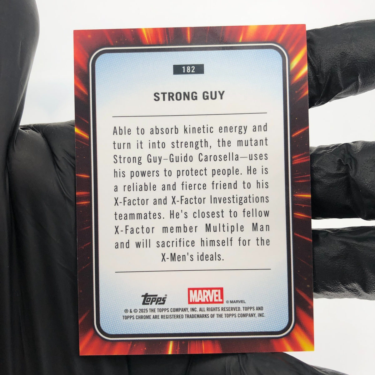 Marvel Card Strong Guy 182 Black Web /399 Topps Chrome 2025 [NM]