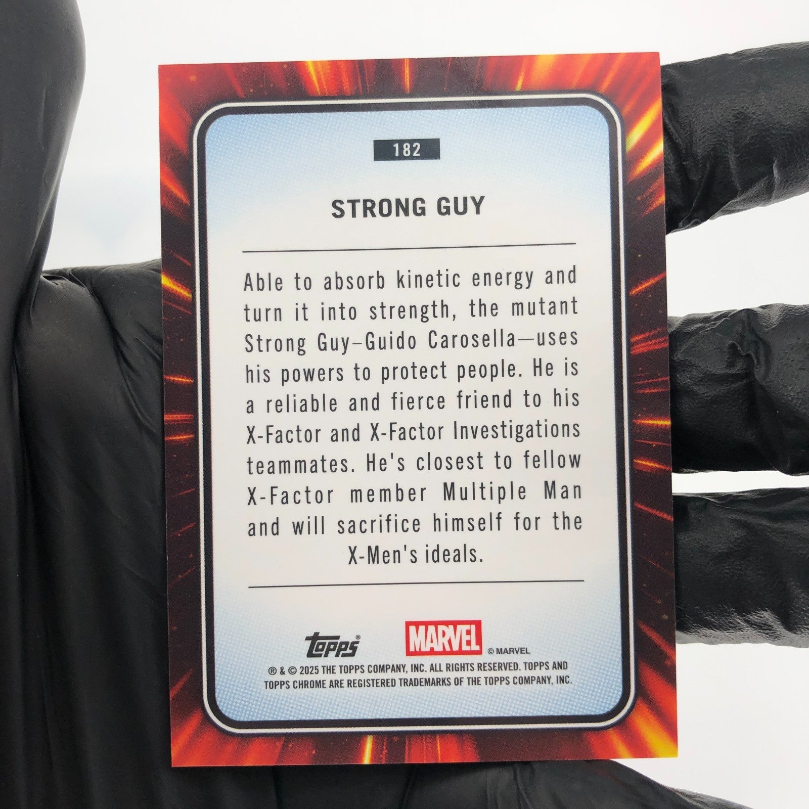 Marvel Card Strong Guy 182 Black Web /399 Topps Chrome 2025 [NM]