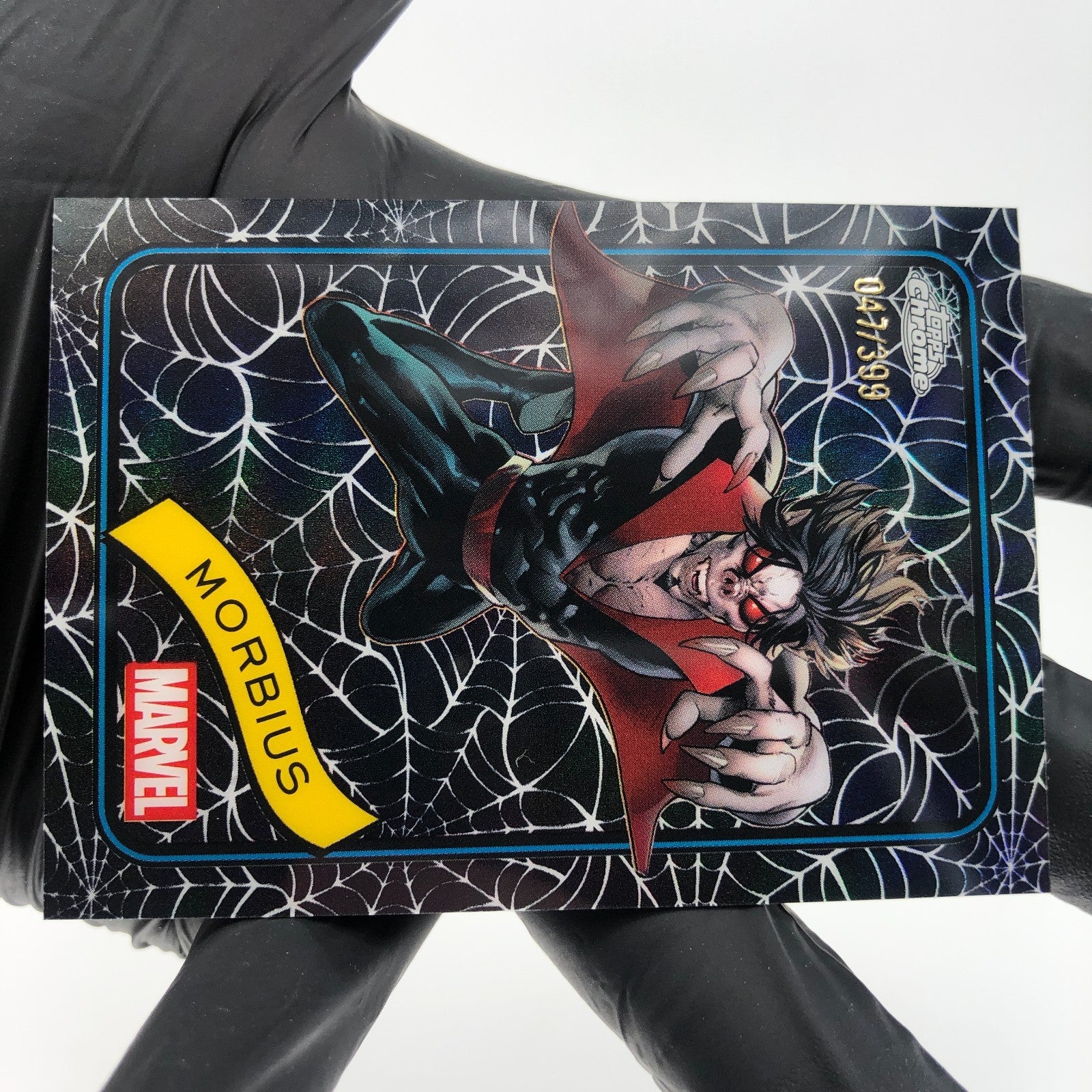Marvel Card Morbius 166 Black Web /399 Topps Chrome 2025 [NM]