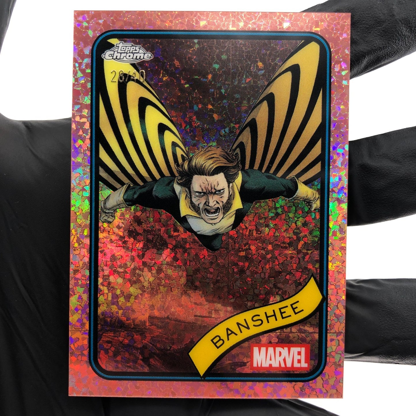 Marvel Card Banshee 38 Rose Gold /40 Mini Diamond Topps Chrome 2025 [NM]
