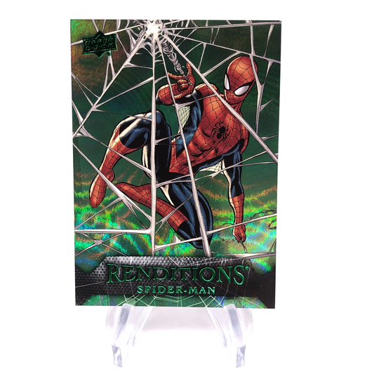 Marvel Card Spider-Man 50 Green  /399 Fleer Upper Deck Renditions [NM]
