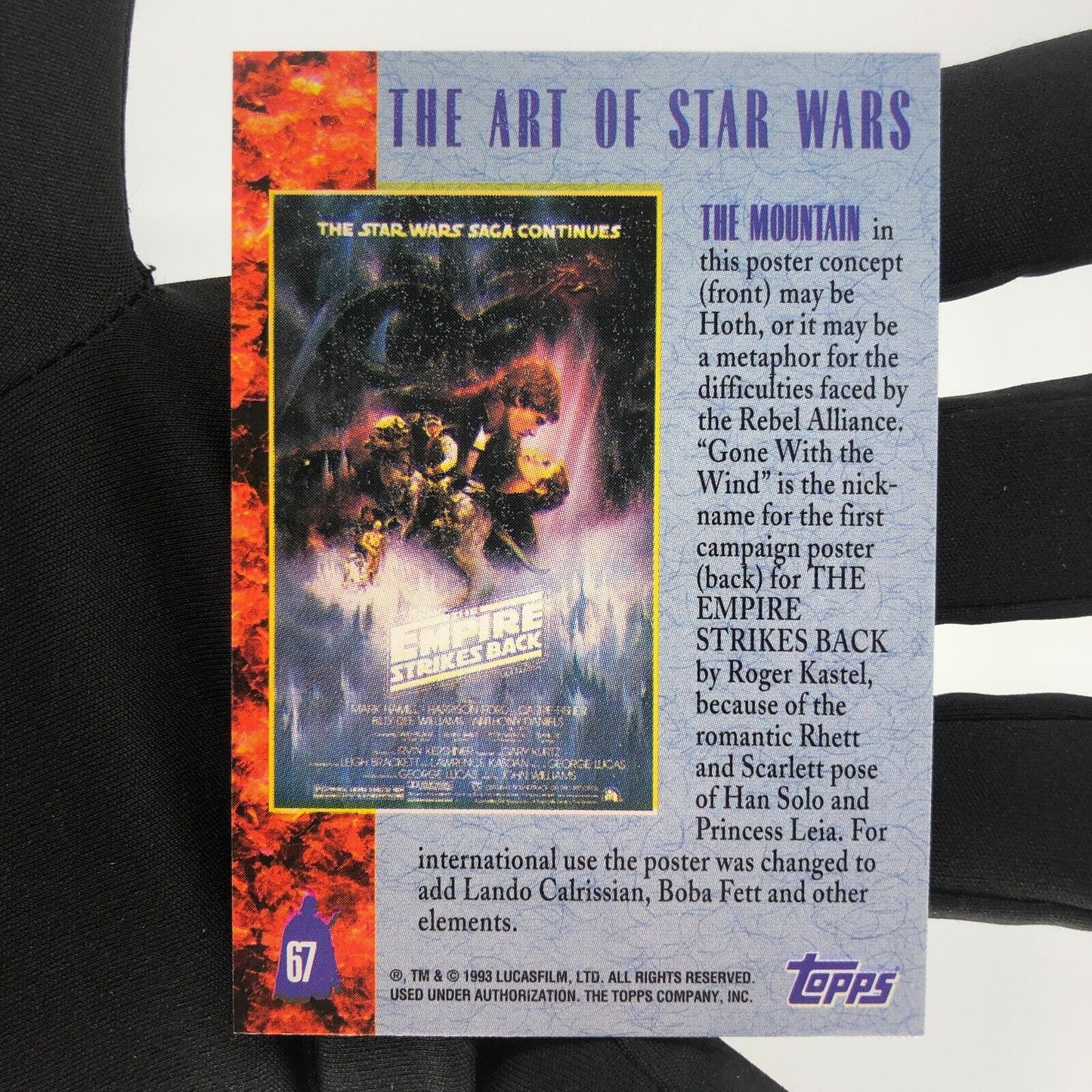 Star Wars Galaxy Card The Art Of 67 Topps Han Solo 1993 [Rank A]