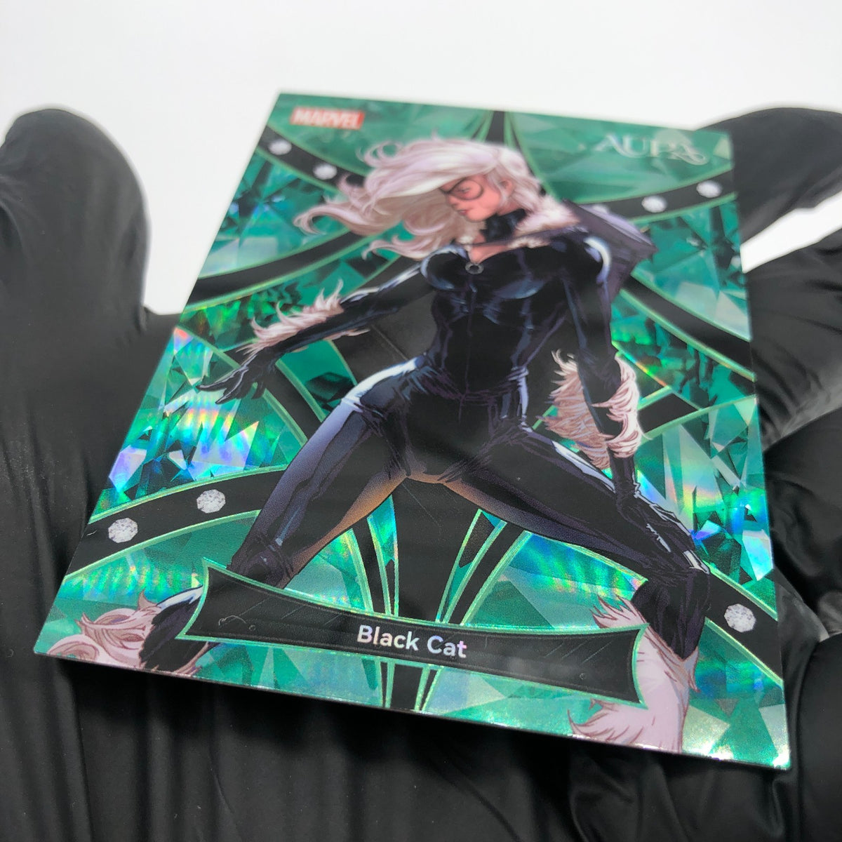 Marvel Card Black Cat AM-HG-26 Aura Green Gems /25 Kakawow 2025 [NM]