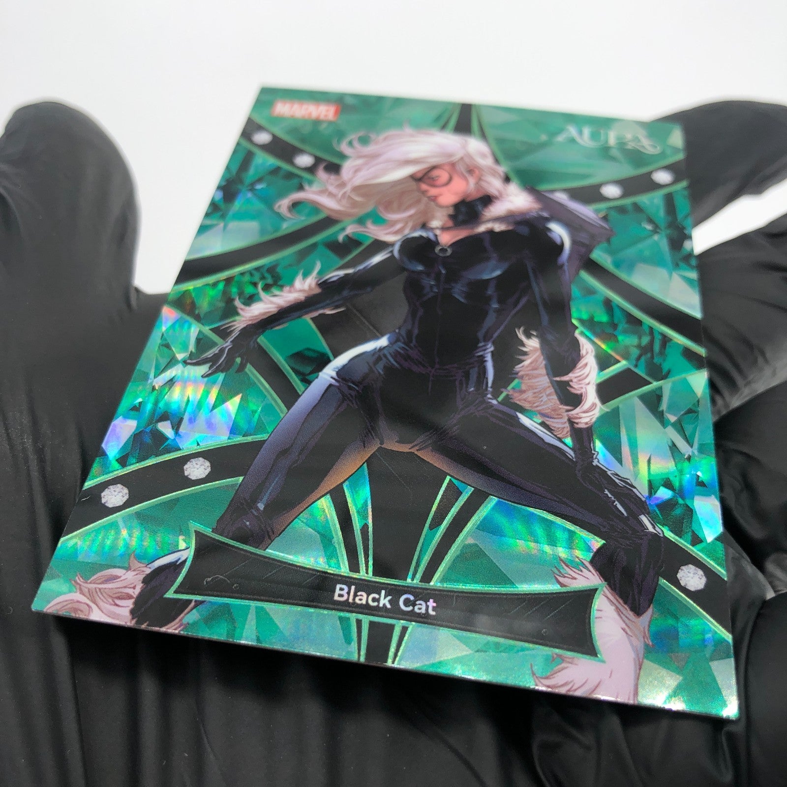 Marvel Card Black Cat AM-HG-26 Aura Green Gems /25 Kakawow 2025 [NM]