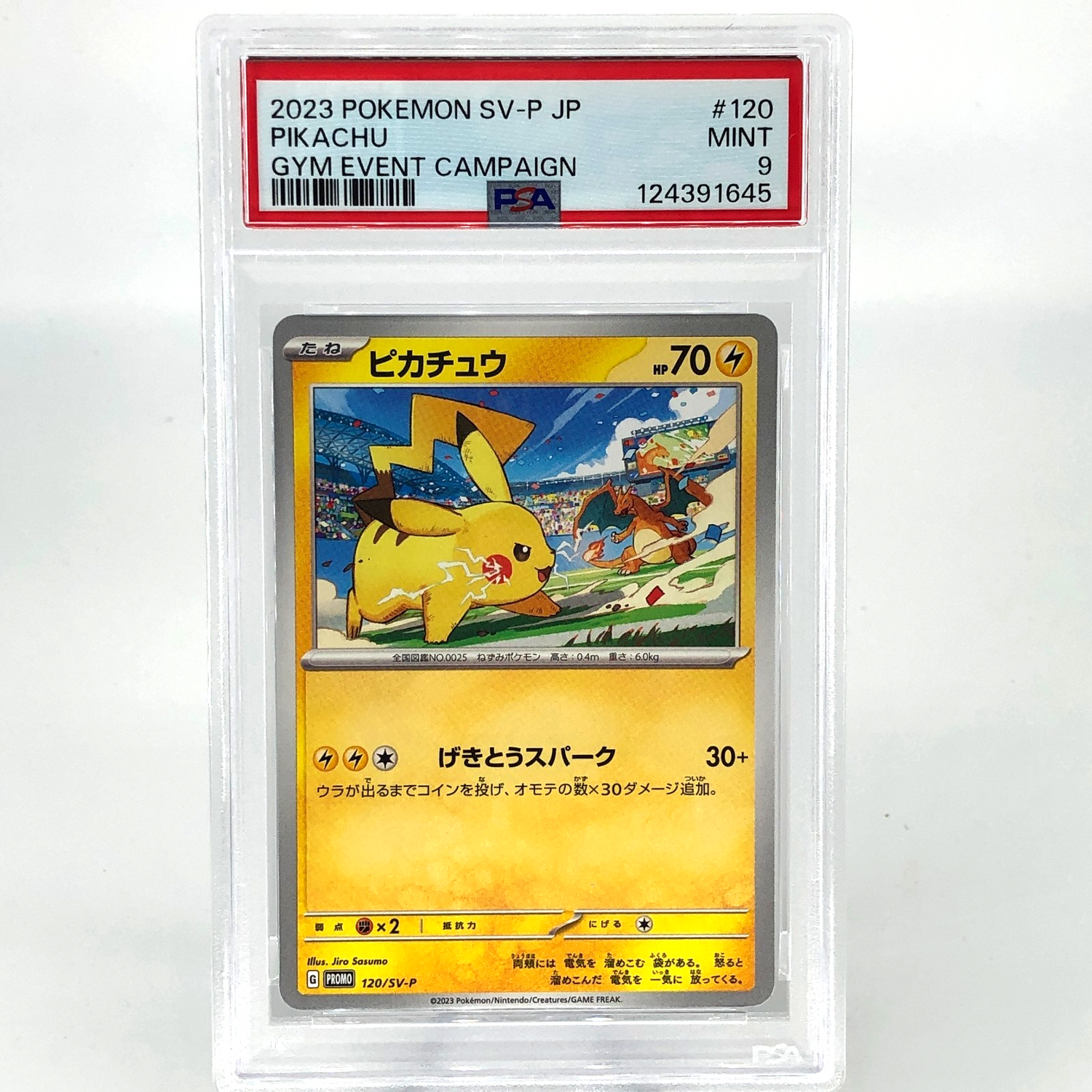 PSA 9 Pokemon Card Pikachu 120/SV-P Promo Japanese Karte [9]