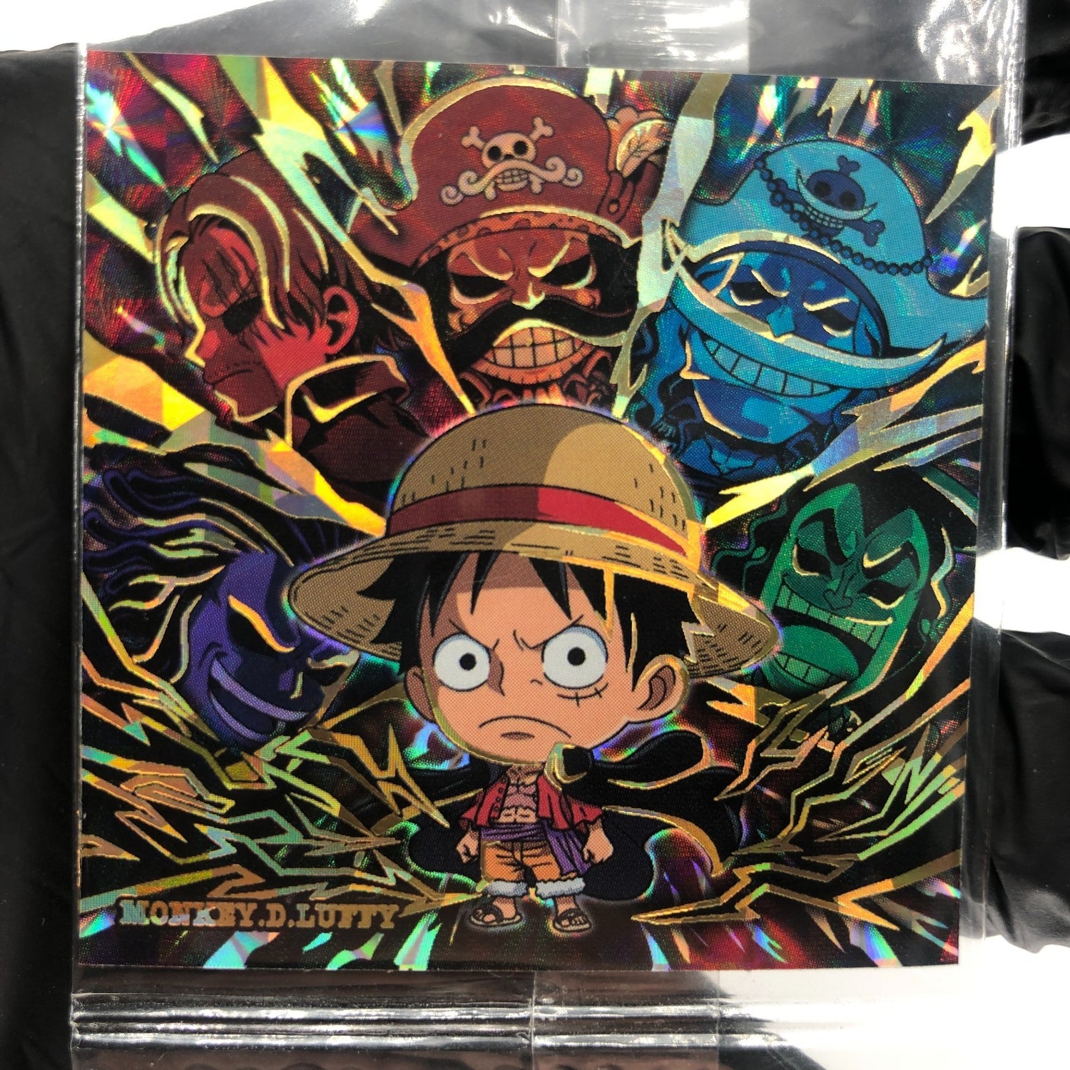 One Piece Monkey D. Luffy SW4-01 SGR Holo Wafer  Japanese [Sealed]