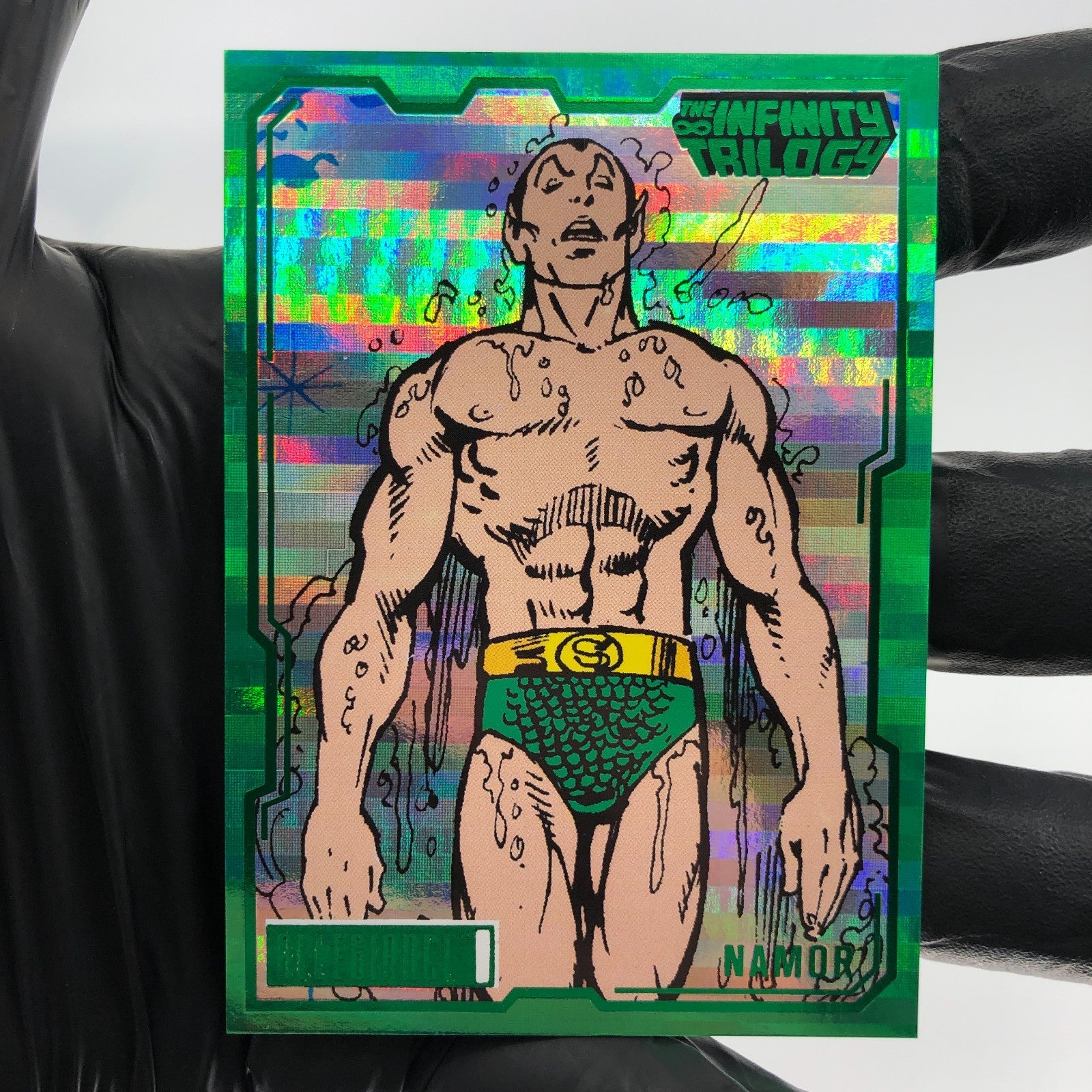 Marvel Card Namor 28 Green Racer /5 Infinity Allegiance Upper Deck [NM]