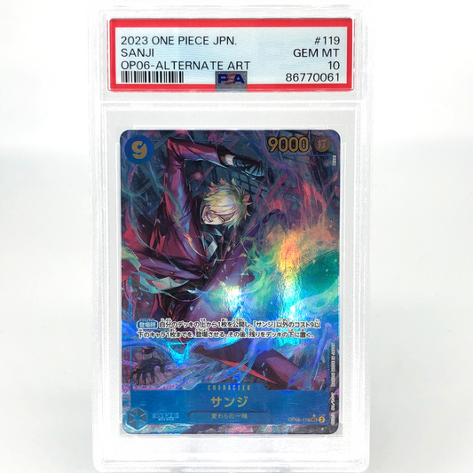 PSA 10 One Piece Card Sanji OP06-119 SEC Parallel Japanese [10]