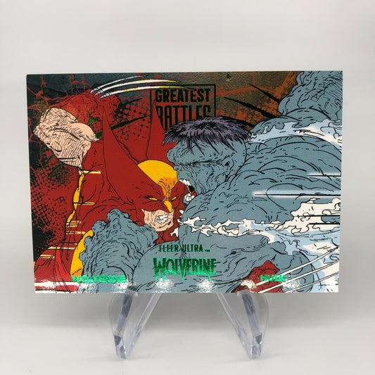 Marvel Card Hulk Vs Greatest Battles GB-6 Fleer Upper Wolverine Ultra [Rank A]