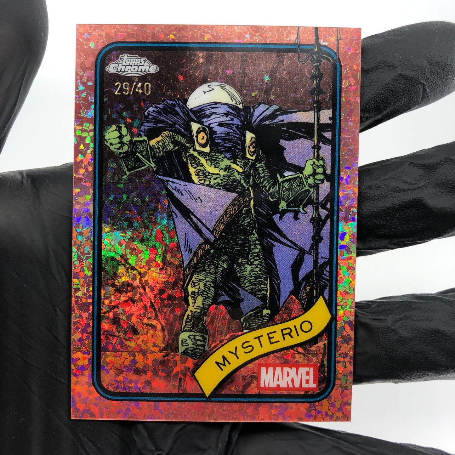 Marvel Card Mysterio 115 Rose Gold /40 Mini Diamond Topps Chrome 2025 [NM]