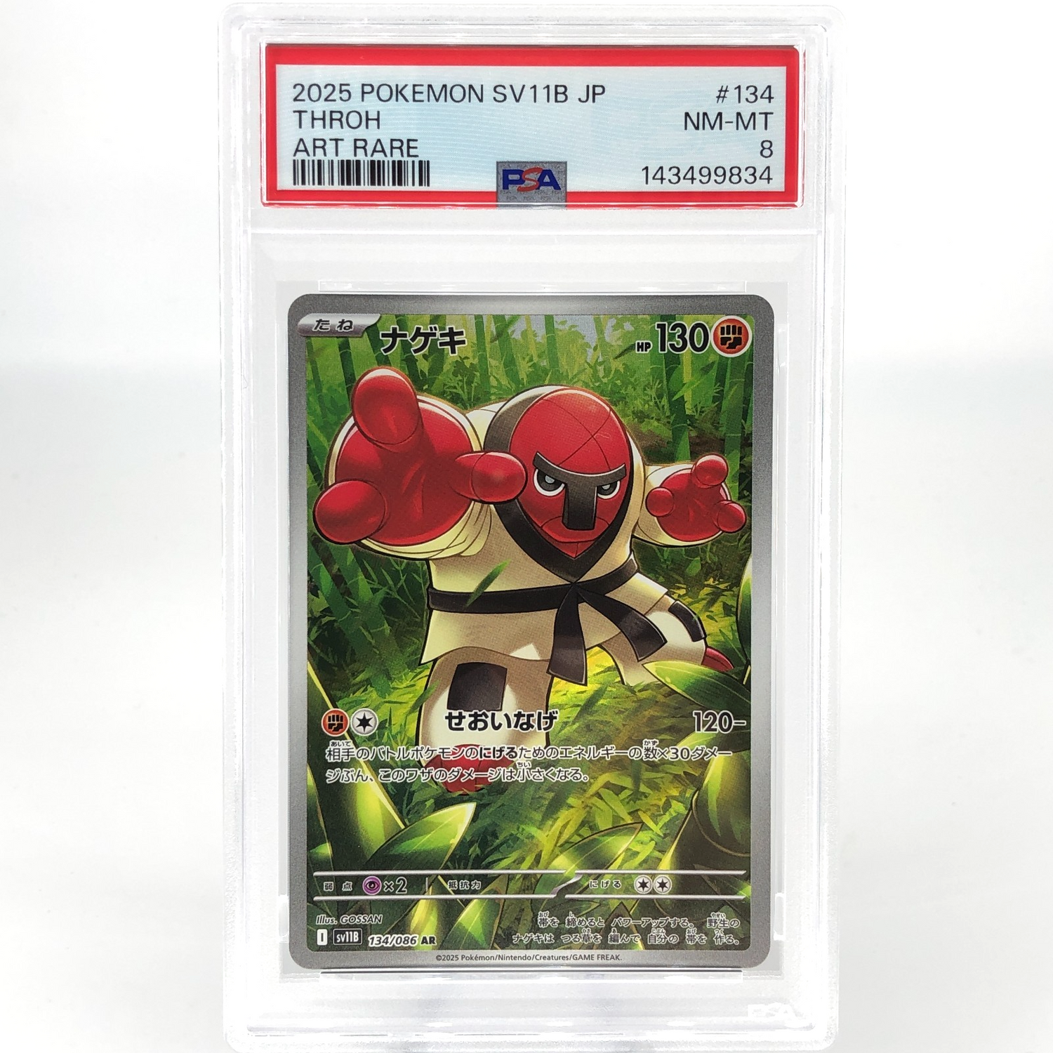 PSA 8 Pokemon Card Throh 134/086 AR SV11B Japanese Karte [8]
