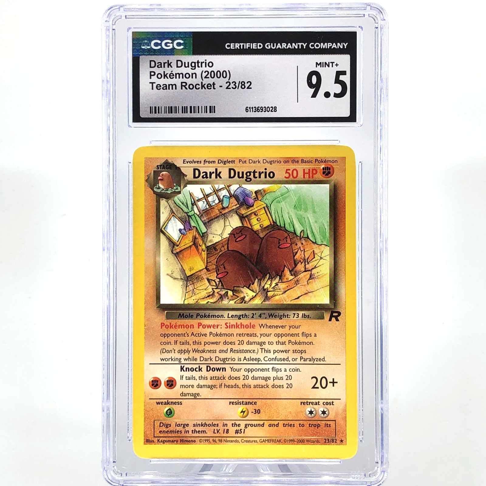 CGC 9.5 Pokemon Card Dark Dugtrio 23/82 Team Rocket 2000 English Karte [9.5]
