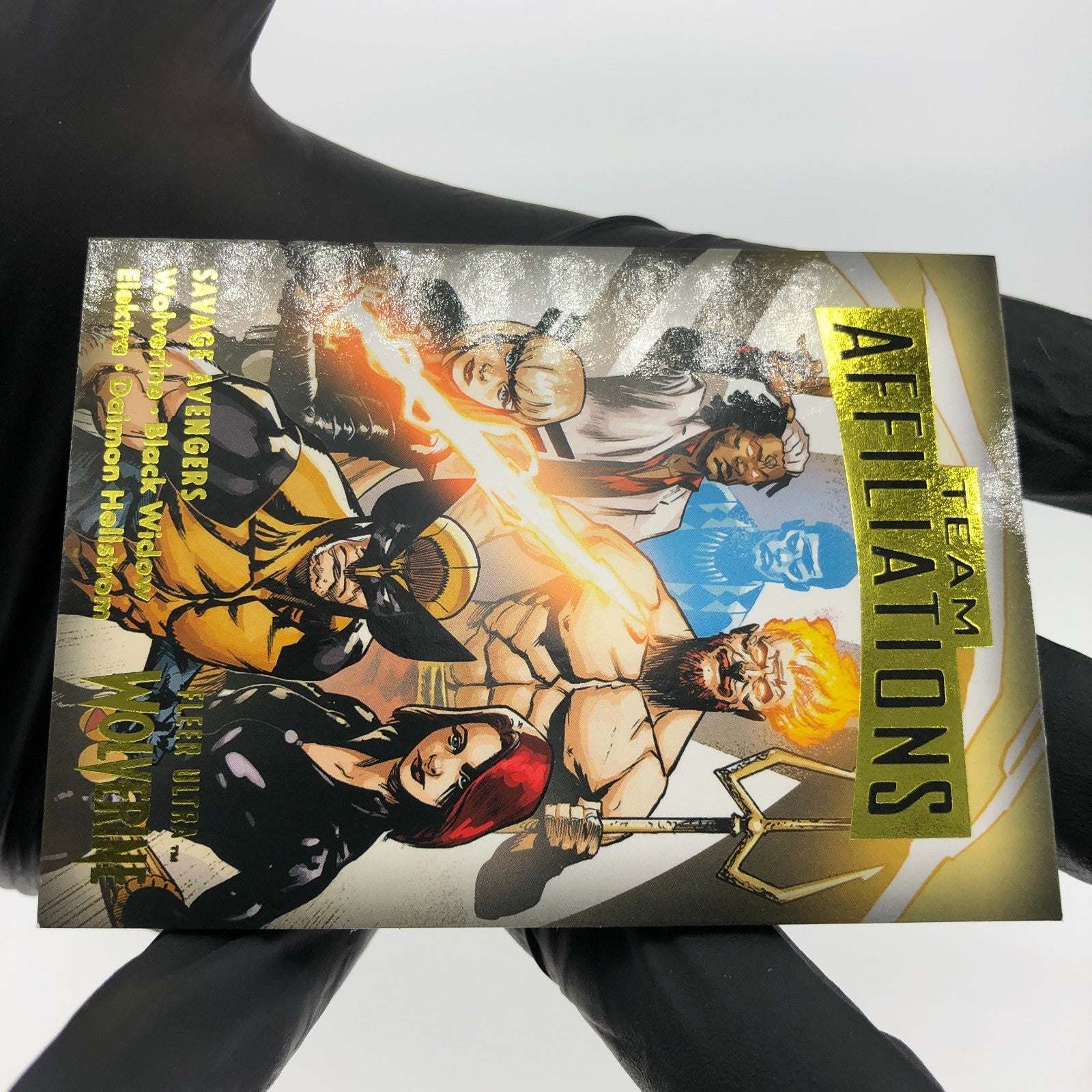 Marvel Card Savage Avengers TA-6 Gold /90 Fleer Upper Deck Ultra Wolverine [NM]