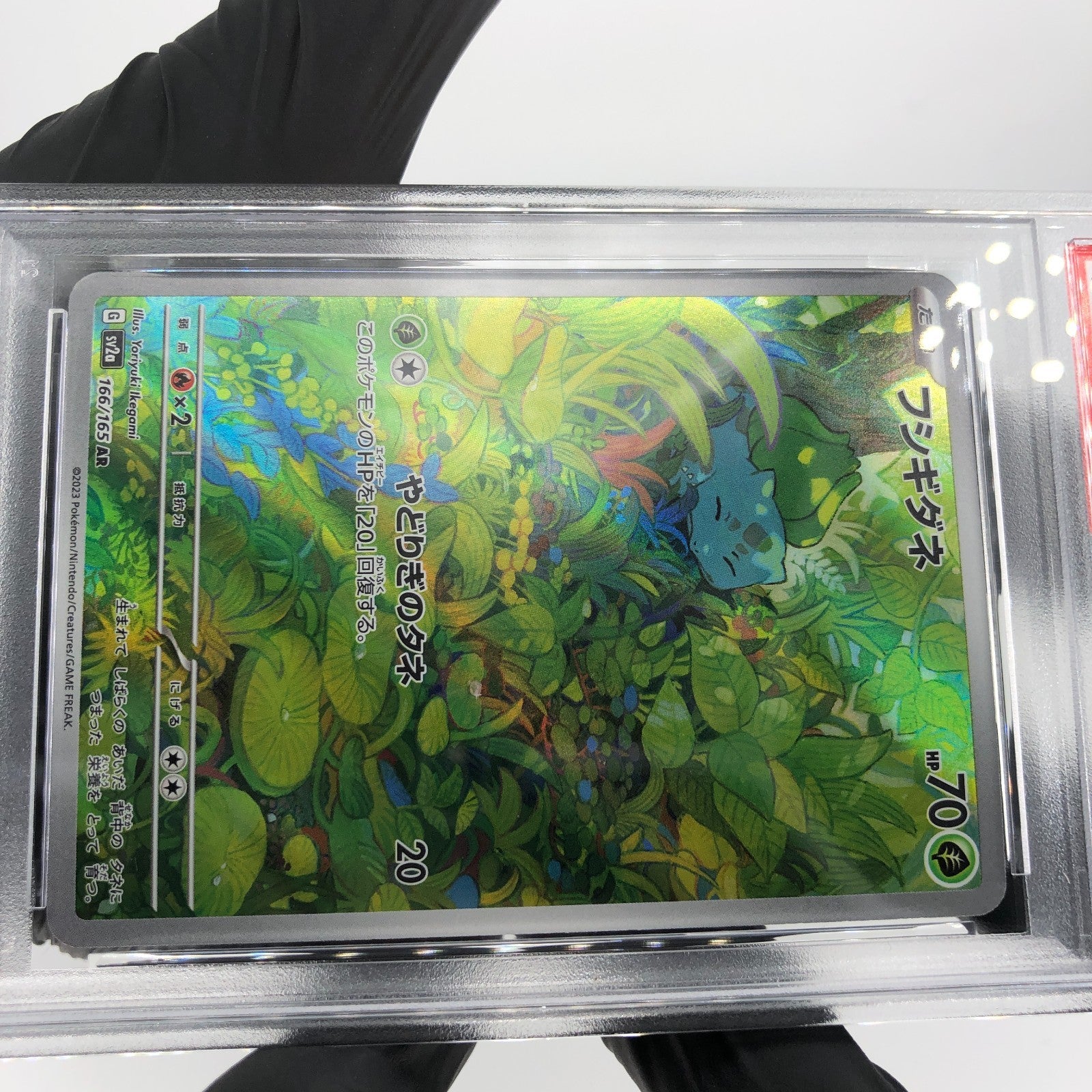 PSA 8 Pokemon Card Bulbasaur 166/165 AR SV2a Japanese Karte [8]