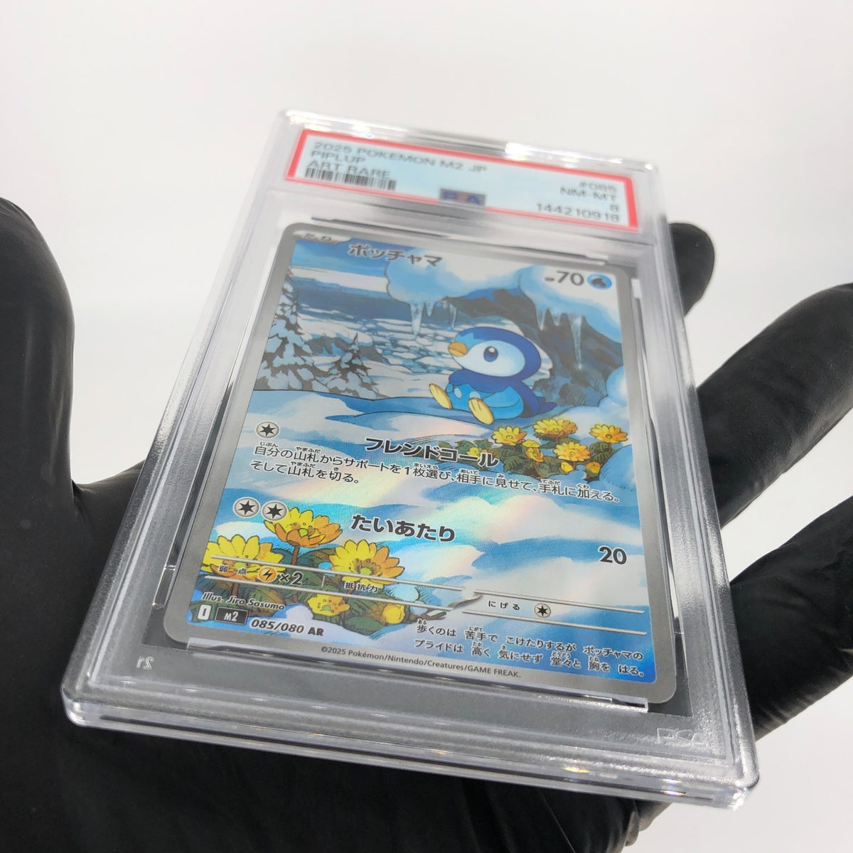 PSA 8 Pokemon Card Piplup 085/080 AR M2 Japanese Karte [8] 4