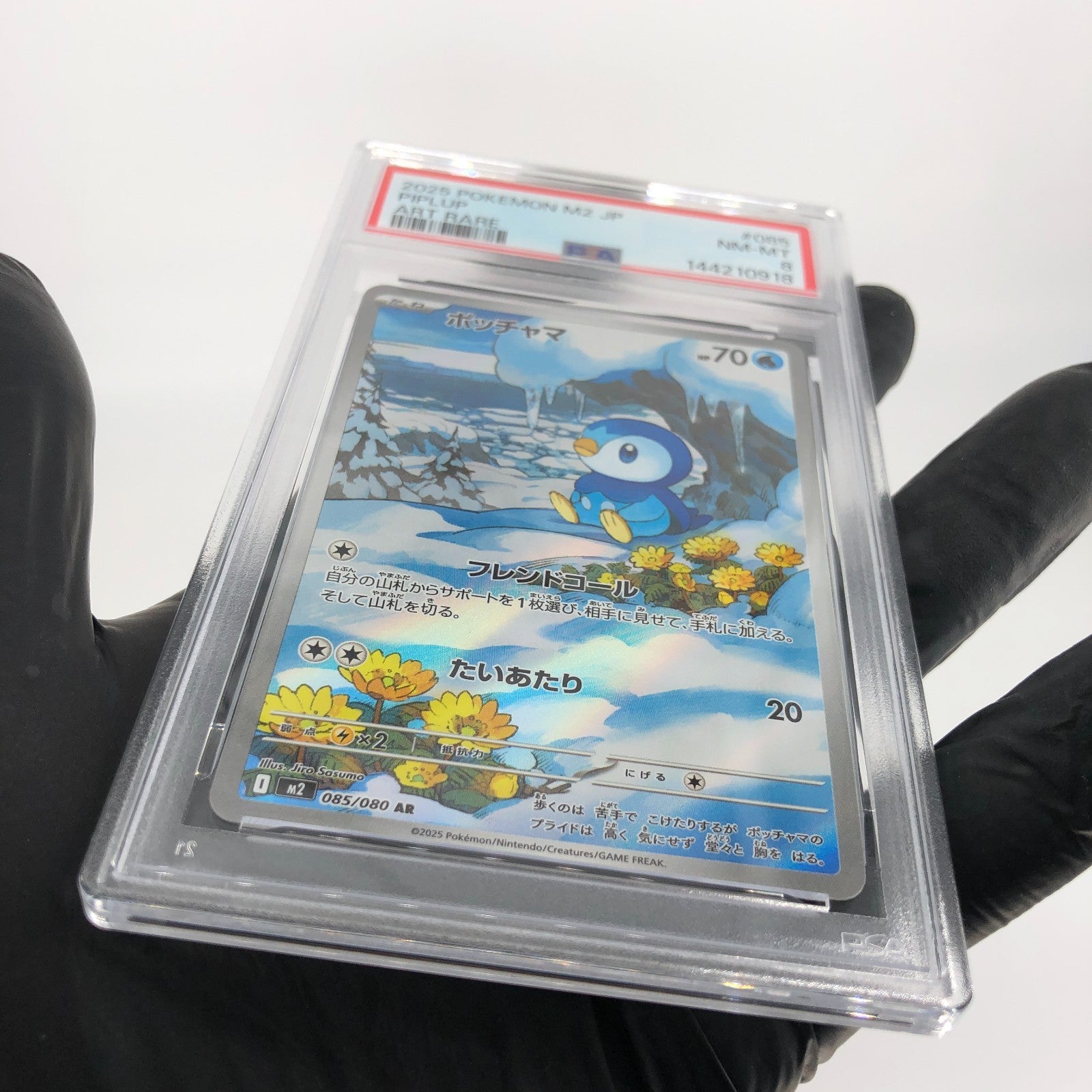 PSA 8 Pokemon Card Piplup 085/080 AR M2 Japanese Karte [8] 4