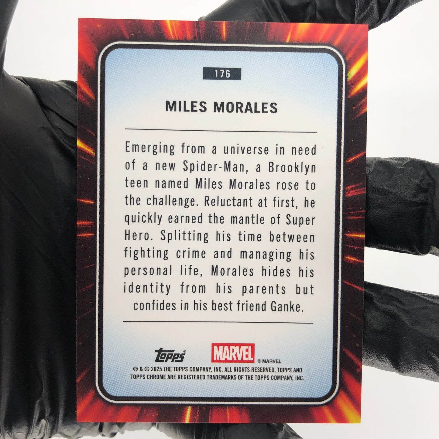 Marvel Card Miles Morales 176 Red Web /62 Refractor Topps Chrome 2025 [NM]