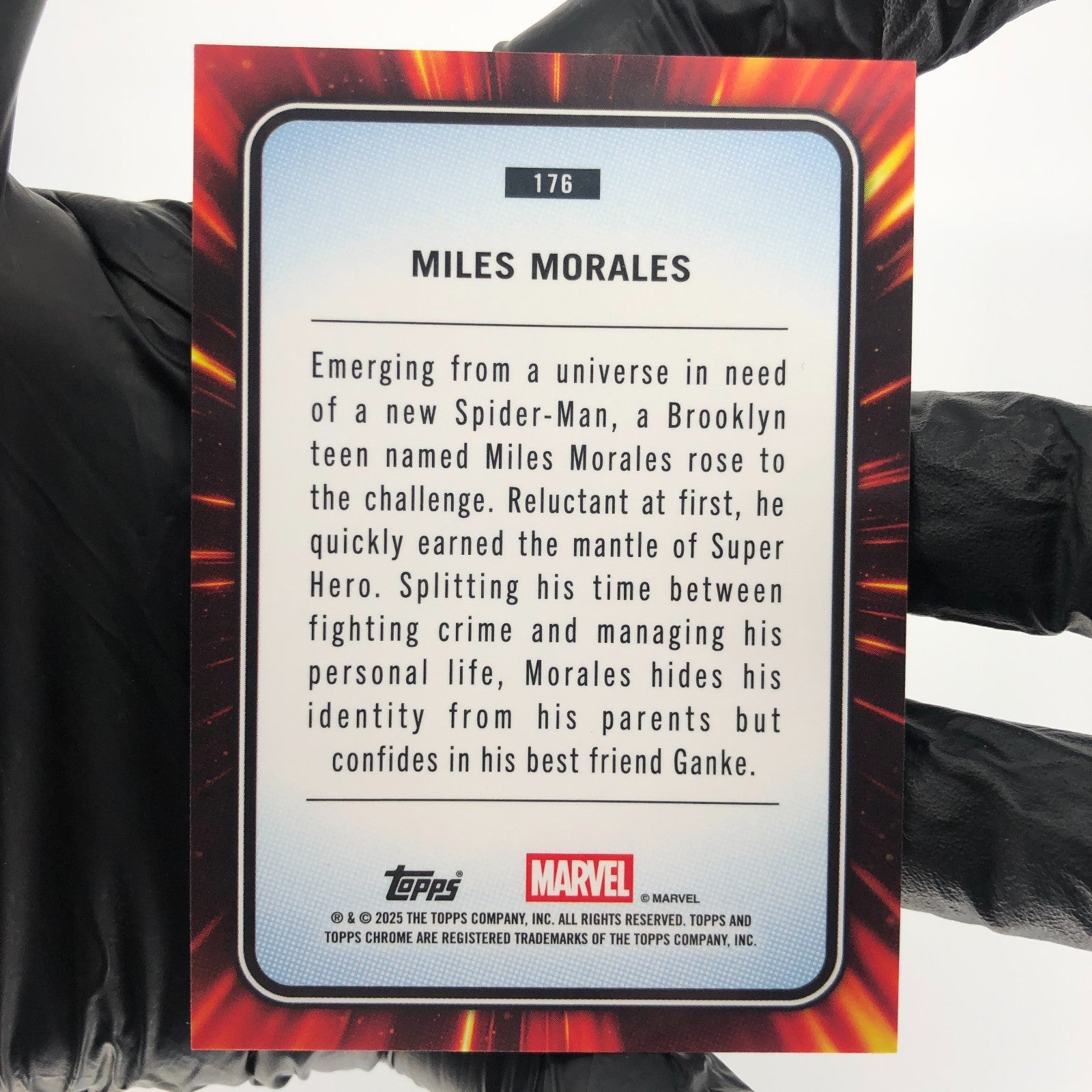 Marvel Card Miles Morales 176 Red Web /62 Refractor Topps Chrome 2025 [NM]