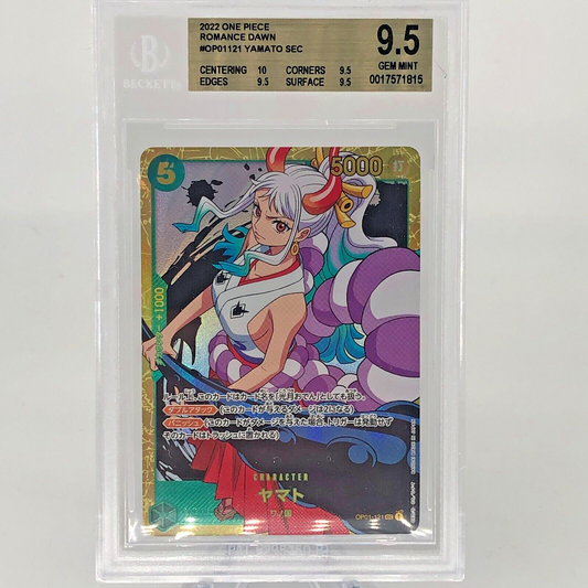 One Piece Card BGS 9.5 Yamato OP01-121 SEC Japanese [9.5]