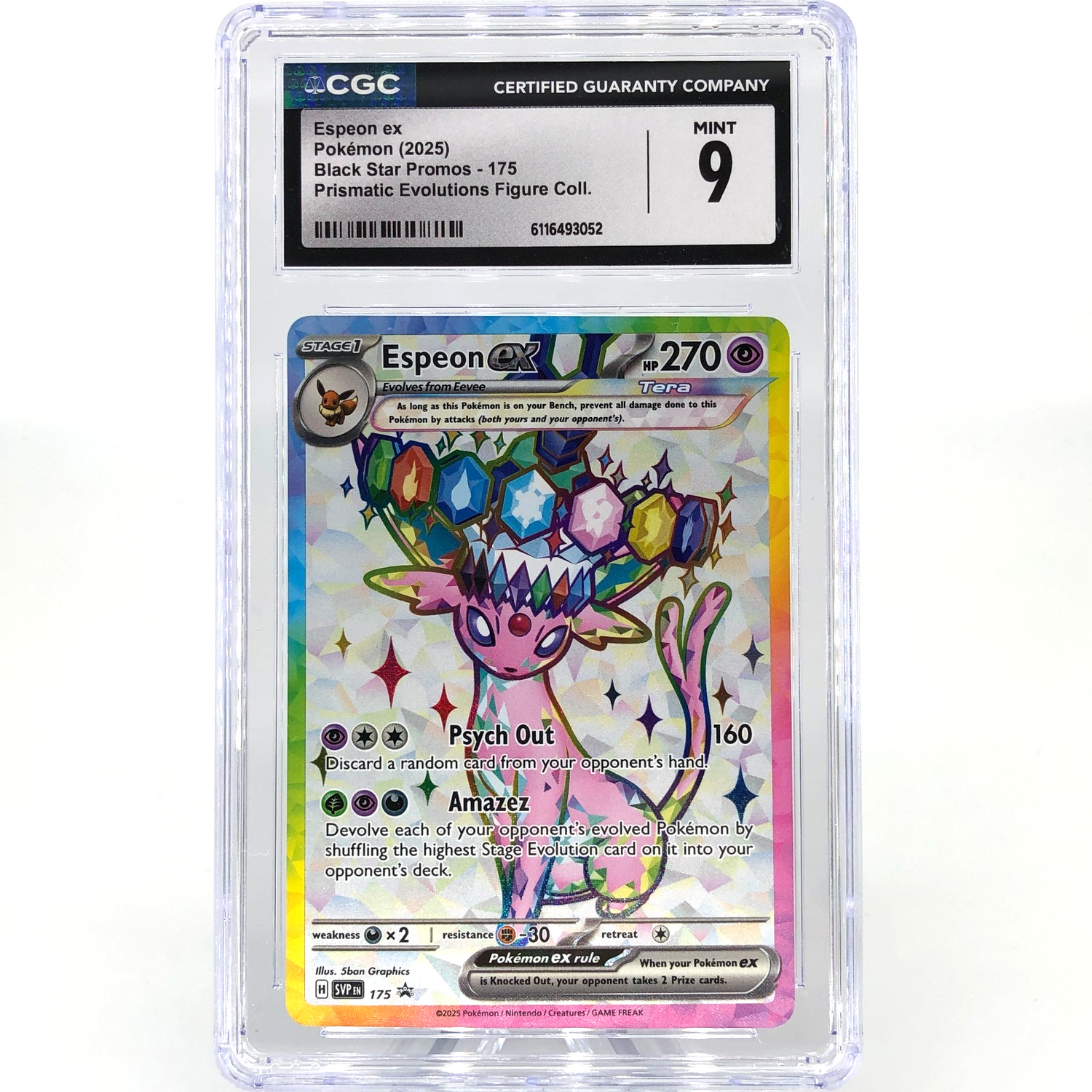 CGC 9 Pokemon Card Espeon Ex 175 SVP Promo Blackstar English Karte [9]