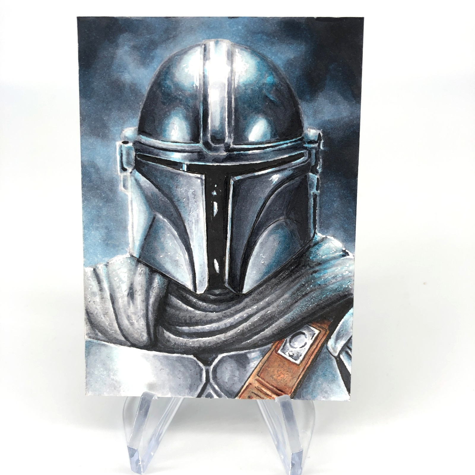 Star Wars Sketch Mandalorian #22 1/1 Artist Pablo Such 2025 With Certificad [NM]