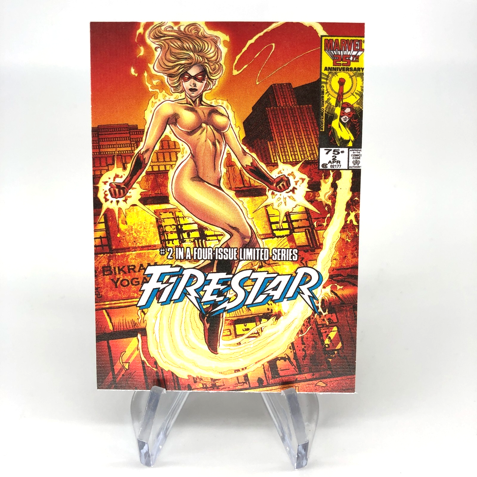 Marvel Card Firestar 90 Comic Covers Fleer Upper Deck Renditions [NM]
