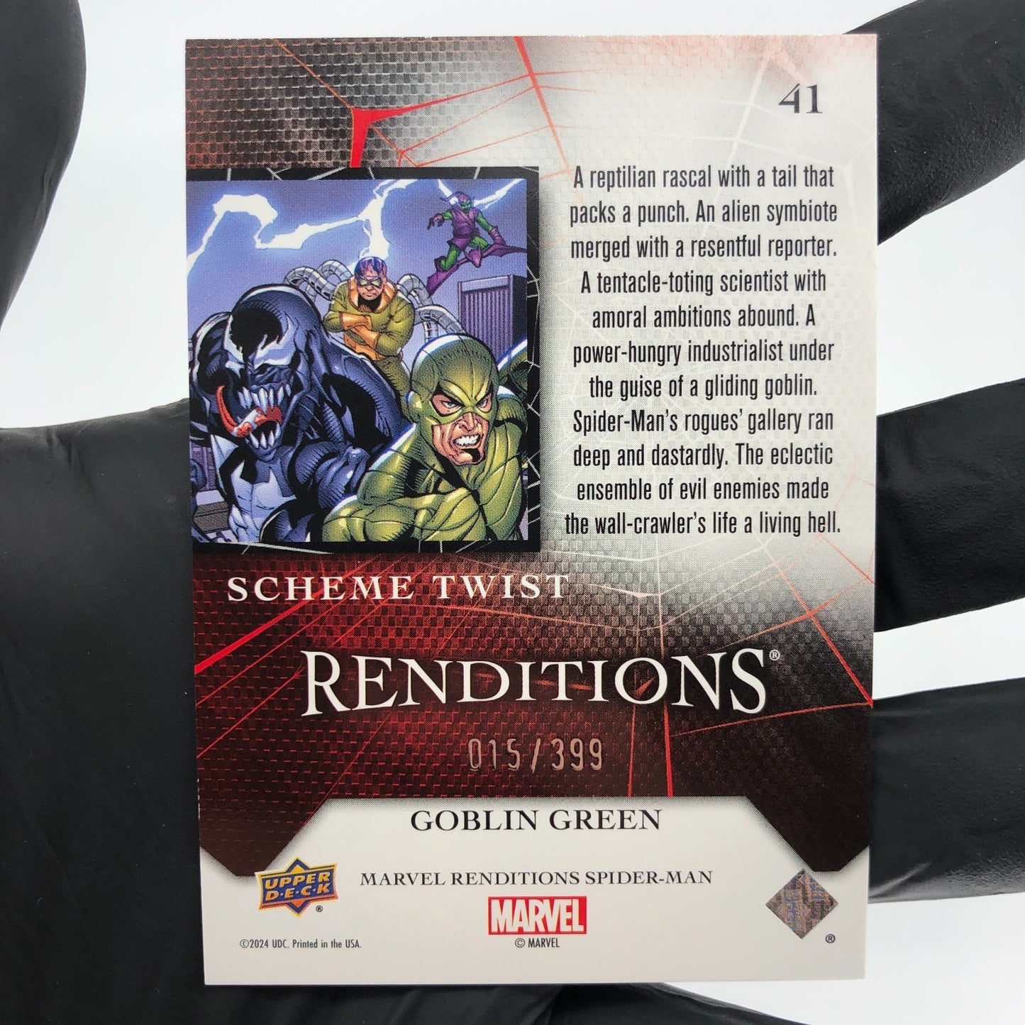 Marvel Card Venom 83 Green  /399 Fleer Upper Deck Renditions [NM]