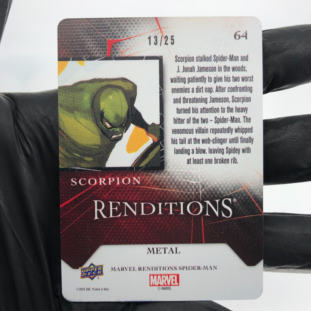 Marvel Card Scorpion 64 Metal  /25 Fleer Upper Deck Renditions [NM]