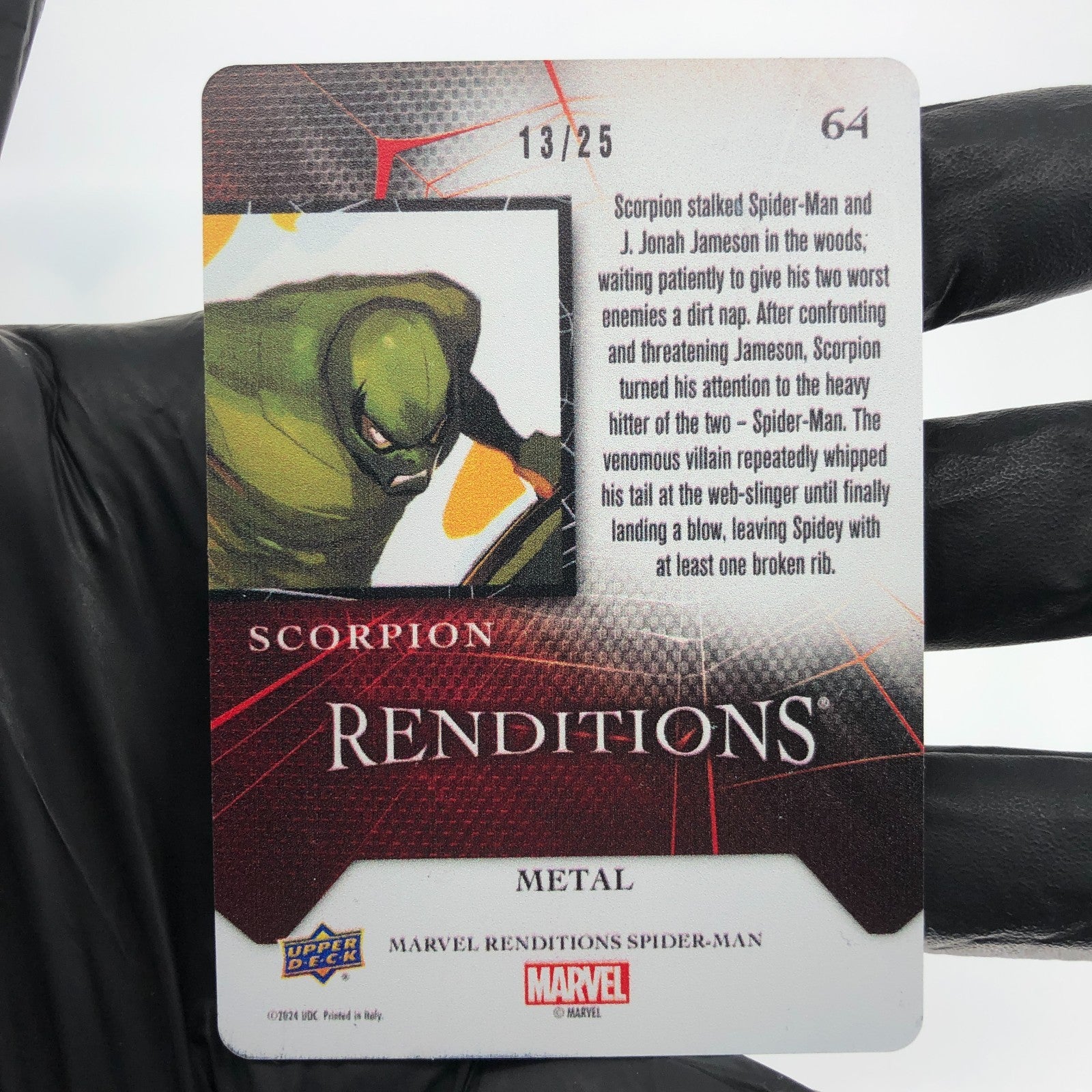 Marvel Card Scorpion 64 Metal  /25 Fleer Upper Deck Renditions [NM]