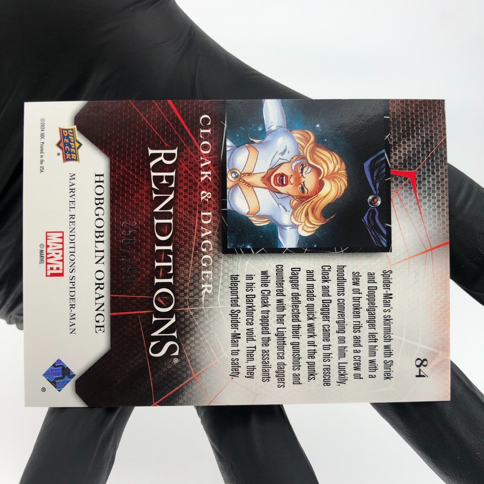 Marvel Card Cloak & Dagger 84 Orange  /299 Fleer Upper Deck Renditions [NM]