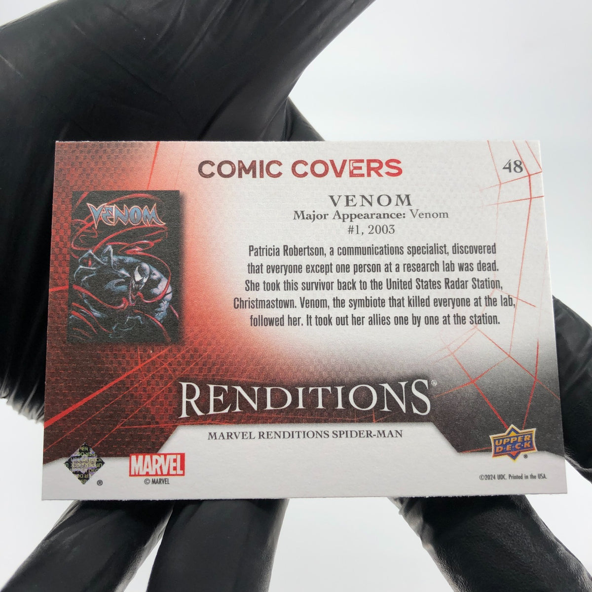 Marvel Card Venom 48 Comic Covers Fleer Upper Deck Renditions [NM]